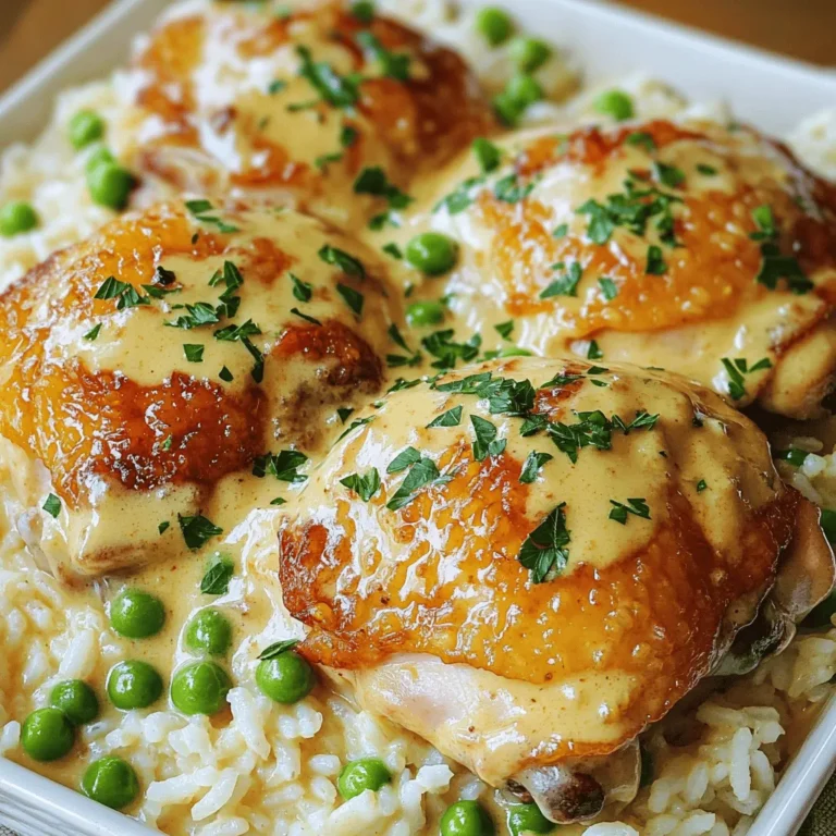 To make Creamy Smothered Chicken and Rice, you need simple, fresh ingredients. Each one adds flavor and makes the dish special. Here’s the list of ingredients you'll need: