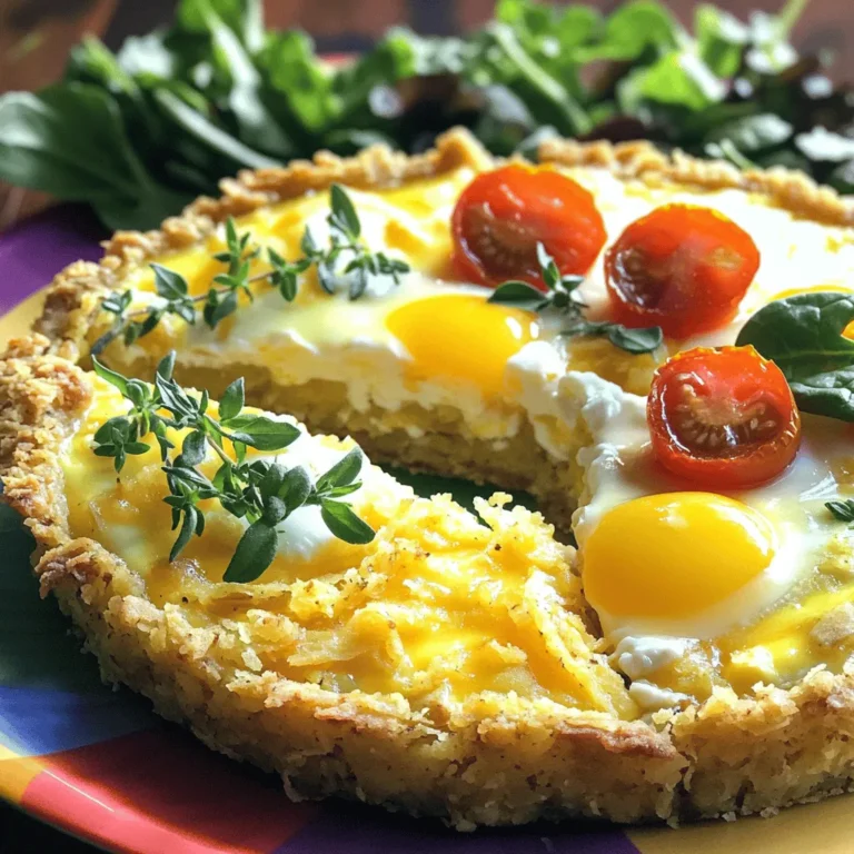 To start your Spring Hash Brown Crust Quiche, gather these essential ingredients: