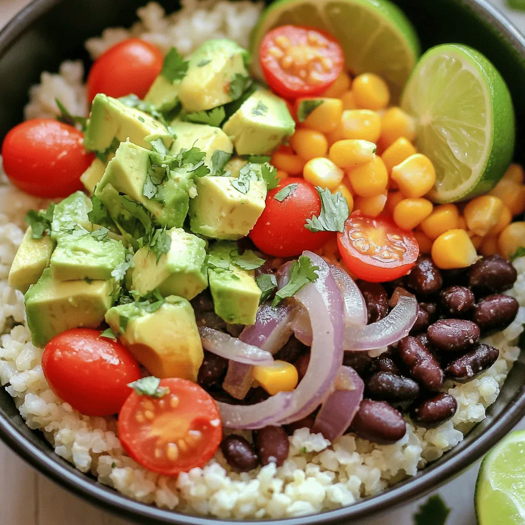 To make a tasty cauliflower rice bowl, you need some fresh and simple ingredients. Here’s what you will need: