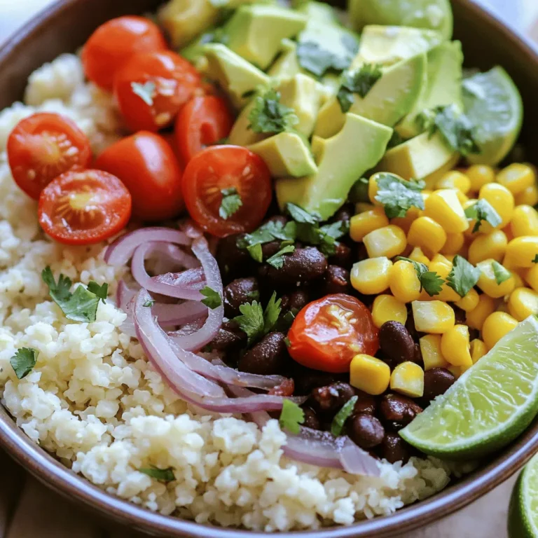 To make a tasty cauliflower rice bowl, you need some fresh and simple ingredients. Here’s what you will need: