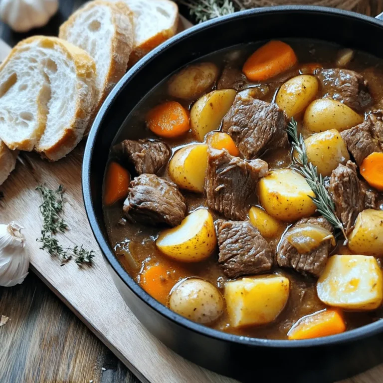 For a hearty Dwarven Feast, you need some key ingredients. Gather the following: - 2 pounds beef chuck, cut into large chunks - 1 pound lamb, cut into large chunks - 4 large carrots, chopped - 3 potatoes, cubed - 2 onions, quartered - 4 cloves garlic, minced - 4 cups beef broth These meats and veggies create a rich, flavorful base for your dish. Next, you'll need some cooking staples to boost the flavor. Get these: - 2 tablespoons olive oil - 2 tablespoons tomato paste - 1 tablespoon Dijon mustard - 1 tablespoon Worcestershire sauce - 1 tablespoon fresh rosemary, chopped - 1 tablespoon fresh thyme, chopped - Salt and black pepper to taste These staples add depth and richness to the stew. To enjoy your Dwarven Feast fully, consider these accompaniments: - Crusty bread (for serving) - A fresh green salad - Pickled vegetables These sides complement the stew and make your meal more complete. For the full recipe, check out the earlier section. Enjoy cooking! First, gather all your ingredients. Here’s what you need: - 2 pounds beef chuck, cut into large chunks - 1 pound lamb, cut into large chunks - 4 large carrots, chopped - 3 potatoes, cubed - 2 onions, quartered - 4 cloves garlic, minced - 4 cups beef broth - 2 tablespoons olive oil - 2 tablespoons tomato paste - 1 tablespoon Dijon mustard - 1 tablespoon Worcestershire sauce - 1 tablespoon fresh rosemary, chopped - 1 tablespoon fresh thyme, chopped - Salt and black pepper to taste - Crusty bread (for serving) Now, season the beef and lamb with salt and black pepper. This step adds flavor to your meat. Next, heat the olive oil in a large Dutch oven over medium-high heat. When the oil is hot, add the beef chunks. Brown them on all sides. This step locks in the juices and flavor. Once browned, remove the beef and set it aside. Now, add the lamb chunks to the pot. Brown them just like the beef. Remove the lamb and place it with the beef. Then, it’s time to sauté the veggies. Add the onions, garlic, carrots, and potatoes to the pot. Cook for about 5-7 minutes until the onions are clear. This step makes the dish aromatic and rich. Now, it’s time to combine the flavors. Stir in the tomato paste, Dijon mustard, and Worcestershire sauce. Cook for another minute to blend the flavors. Return the browned beef and lamb to the pot. Pour in the beef broth and add the rosemary and thyme. Bring this mixture to a gentle simmer. Cover the pot and turn down the heat. Let it simmer for 2-3 hours, stirring occasionally. This slow cooking helps the meat become tender and the flavors to meld. If the stew becomes too thick, add more broth or water. Before serving, taste the stew. Adjust the seasoning with salt and pepper as needed. Serve it hot, with crusty bread on the side. The bread is perfect for soaking up the hearty stew. Enjoy your Dwarven Feast! Browning meat is key for flavor. Start with dry meat. Pat it with paper towels. Heat the oil until it shimmers. Add the chunks in batches. Give them space to brown well. Don’t crowd the pan; this makes steaming, not browning. Turn the pieces when they release easily. Brown each side for about three minutes. Remove the meat and set it aside. This step adds a rich, deep flavor. To boost flavors, use fresh herbs. Rosemary and thyme bring warmth. Add them at the end of cooking for a fresh taste. Mustard and Worcestershire sauce add tang and depth. Tomato paste gives a rich base. Stir these in with the veggies. Let them cook for a minute before adding broth. This helps meld the flavors well. Taste your stew as it cooks. Adjust salt and pepper to match your taste. For the best texture, cut the meat into even chunks. This ensures uniform cooking. Use a mix of hearty veggies like carrots and potatoes. They add body and balance. If the stew gets too thick, add broth or water a little at a time. Stir it gently to keep the texture smooth. Let it simmer long and slow for tender meat. The longer it cooks, the better the flavors blend. Enjoy the warm, cozy feel of your Dwarven Feast. For a full recipe, check out the complete guide. {{image_2}} You can make a tasty vegetarian version of the Dwarven feast. Use hearty vegetables like mushrooms, eggplant, and bell peppers. Instead of meat, add lentils or chickpeas for protein. Use vegetable broth instead of beef broth. This swap keeps the dish rich and savory. You can still use the same spices and herbs. They add depth and flavor to your stew. Serve it with crusty bread, just like the original recipe. The Dwarven Feast is flexible with meats. You can mix and match to your liking. Try using pork, chicken, or even game meats like venison. Each type of meat brings its own unique taste. For a lighter dish, chicken works great. For a heartier option, use a mix of beef and lamb. The key is to brown the meats well for deep flavors. This step is crucial, no matter the meat choice. Feel free to swap ingredients based on what you have. If you can't find fresh herbs, use dried ones. They can still give great flavor, though fresh is best. You can also change the vegetables according to the season. Add sweet potatoes, parsnips, or turnips for a different twist. Each region has its own special ingredients. This makes the dish unique to your location. Explore the full recipe to see how these changes can bring your feast to life! After you enjoy your Dwarven Feast, store leftovers in an airtight container. Keep it in the fridge. This stew lasts for about 3 to 4 days. Make sure to let it cool down first. Hot food can raise the fridge temperature, which isn't safe. Want to save some for later? You can freeze the stew. Use freezer-safe containers or bags. Leave some space at the top for expansion. It stays fresh for about 2 to 3 months in the freezer. Label containers with the date so you know when you made it. When you're ready to eat it again, take the stew out of the fridge or freezer. If frozen, let it thaw overnight in the fridge. Reheat it on the stove over low heat. Stir often to make sure it heats evenly. You can also use a microwave, but stir halfway through to help it heat well. Enjoy it again with crusty bread! A Dwarven Feast is a big meal full of hearty dishes. It comes from tales of dwarves who enjoy rich food. This feast often includes meat, root veggies, and thick stew. It brings friends and family together for fun and laughter. The Dwarven Feast is perfect for gatherings, game nights, or special events. To make this recipe gluten-free, swap regular broth for gluten-free beef broth. Check the labels on tomato paste and Worcestershire sauce, as some contain gluten. Use gluten-free bread instead of crusty bread for dipping. These swaps keep your meal tasty and safe for those with gluten issues. Yes, you can prepare the stew ahead of time. Cook the stew and let it cool before storing it in the fridge. It tastes even better the next day, as flavors meld together. Just reheat it on the stove when you are ready to serve. A Dwarven Feast pairs well with fantasy-themed games like Dungeons & Dragons. You can set a medieval table, complete with goblets and rustic decor. Board games, card games, or role-playing games work great too. The fun atmosphere enhances the meal and keeps everyone engaged. Crusty bread is the best choice for a Dwarven Feast. It holds up well against the thick stew. You can use sourdough, baguette, or rustic whole grain. These breads are perfect for soaking up all the flavors and adding a satisfying crunch. In this blog post, we explored the rich world of a Dwarven Feast. We covered key ingredients, cooking steps, and useful tips. You learned how to prepare meats and veggies for great flavor. Variations can suit many diets, like vegetarian or vegan. Proper storage and reheating advice ensure your feast lasts. Embrace this hearty meal for gatherings or fun themes. Enjoy creating your Dwarven Feast and make it memorable!