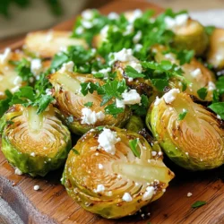 Let’s gather the items we need for this tasty dish. You will love how easy it is! Here’s what you will need: - 1 pound Brussels sprouts, trimmed and halved - 3 tablespoons balsamic vinegar - 2 tablespoons honey - 3 tablespoons olive oil - 2 cloves garlic, minced - Salt and pepper to taste - Optional garnish: 1/4 cup crumbled feta cheese, 2 tablespoons chopped fresh parsley These fresh Brussels sprouts bring a great crunch. The balsamic vinegar adds a sweet and tangy flavor. Honey gives it a nice touch of sweetness. Olive oil helps everything roast to perfection. Garlic adds a warm taste, while salt and pepper enhance all the flavors. If you want to make it extra special, consider adding feta cheese and parsley on top for serving. This recipe is simple yet full of flavor, making it a perfect side dish. Check out the Full Recipe for more details! 1. Preheat the oven to 400°F (200°C). This helps the Brussels sprouts cook evenly. 2. In a large bowl, whisk together the balsamic vinegar, honey, olive oil, minced garlic, salt, and pepper until well combined. This mixture makes the sprouts sweet and tangy. 3. Add the halved Brussels sprouts to the bowl and toss them in the balsamic mixture until fully coated. Make sure each sprout gets a good amount of sauce. 1. Spread the coated Brussels sprouts in a single layer on a baking sheet lined with parchment paper. This keeps them from sticking. 2. Roast in the preheated oven for 25-30 minutes, or until the Brussels sprouts are tender and caramelized. Stir halfway through for even cooking. This step is key for a nice brown color. 1. Once done, remove from the oven and let them cool for about 5 minutes. This lets the flavors settle. 2. If desired, sprinkle crumbled feta cheese and fresh parsley over the Brussels sprouts before serving. These garnishes add a fresh touch and look great. For the complete recipe, check out the [Full Recipe]. A good glaze makes all the difference. You want an even coating on each sprout. This helps them caramelize nicely. When you toss them in the balsamic mixture, ensure every sprout is coated. It gives a rich flavor and a beautiful color. Stirring is key while they roast. I recommend stirring halfway through cooking. This ensures they cook evenly. You'll get that lovely caramelization on all sides. To boost flavor, try adding fresh herbs or spices. Thyme or rosemary pairs well with Brussels sprouts. You can also add a pinch of red pepper flakes for warmth. Using aged balsamic vinegar adds depth. It has a sweeter, thicker texture. This can elevate your dish and make it stand out. A little goes a long way! Balsamic glazed Brussels sprouts pair well with many mains. They complement roasted chicken or grilled steak wonderfully. If you want a vegetarian option, serve them with quinoa or a hearty grain salad. For plating, think about color and contrast. A sprinkle of feta adds a nice touch. Fresh parsley gives a pop of green. Arrange them artfully on the plate for an inviting look. For the full recipe, check out the Balsamic Bliss Brussels Sprouts! {{image_2}} You can switch out honey for maple syrup. Maple syrup gives a unique flavor. It adds a hint of caramel. Both sweeteners work well. Honey is sweeter, while maple is milder. They both enhance the balsamic tang. Choose what you enjoy more. Adding nuts or seeds can boost crunch. Chopped walnuts or pecans add depth. Pumpkin seeds also bring a nice texture. Mix them in before roasting for a delightful surprise. Incorporating bacon can elevate the dish. The salty, smoky flavor pairs perfectly. Just chop and cook the bacon first. Add it to the Brussels sprouts before roasting. You’ll enjoy a savory crunch with each bite. Sautéing gives a quick and tasty option. Heat olive oil in a pan. Add the Brussels sprouts and cook until golden. This method is faster, but you won’t get the same caramelization. Air frying Brussels sprouts is a fun twist. The air fryer cooks them quickly. You get crispy edges without much oil. Toss the sprouts with the balsamic mix first. Then, air fry for about 15 minutes. It’s a speedy way to enjoy this dish. For the full recipe, check out the Balsamic Bliss Brussels Sprouts section. To keep your Balsamic Glazed Brussels Sprouts fresh, use airtight containers. Glass or plastic containers work well. Store them in the fridge within two hours of cooking. They stay tasty for about three to four days. When reheating, aim to keep the sprouts crispy. Place them in a warm oven at 350°F (175°C) for about 10-15 minutes. You can also use a skillet over medium heat. Stir them gently to avoid burning. Yes, you can freeze Brussels sprouts! To freeze, place them in a single layer on a baking sheet. Freeze until solid, then transfer to a freezer bag. They last up to three months. To thaw, place them in the fridge overnight. For best results, reheat without thawing. Enjoy your delicious Balsamic Glazed Brussels Sprouts later! For the full recipe, check out the instructions above. Balsamic glazed Brussels sprouts last about 3 to 4 days in the fridge. Store them in a sealed container to keep them fresh. The glaze helps maintain their flavor and moisture, making them a great leftover dish. Yes, you can make this recipe ahead of time. Prep the Brussels sprouts and the balsamic mixture a day before. Keep them separate until you are ready to roast. This saves time and ensures they taste fresh. Brussels sprouts are very healthy! They are low in calories and high in fiber. They also provide vitamins C and K. Plus, they contain antioxidants, which are great for your overall health. Adding this veggie to your meals boosts nutrition. You can use frozen Brussels sprouts, but fresh ones are better. Frozen sprouts may not get as crispy. If you use frozen, bake them for a few extra minutes to ensure they cook through. Thaw them before tossing in the glaze. You can serve these Brussels sprouts with many dishes. They pair well with roasted meats, like chicken or pork. They also complement grains, such as quinoa or rice. For a vegetarian option, serve them with a hearty salad. Explore the Full Recipe for more ideas! This blog post shows you how to make tasty Balsamic Glazed Brussels Sprouts. We covered ingredients, step-by-step instructions, and tips for the perfect roast. You learned about storage and variations, too. Brussels sprouts are not just healthy; they can be fun to cook! With simple tweaks, you can mix in different flavors. Enjoy making this dish, and impress others with your cooking skills!