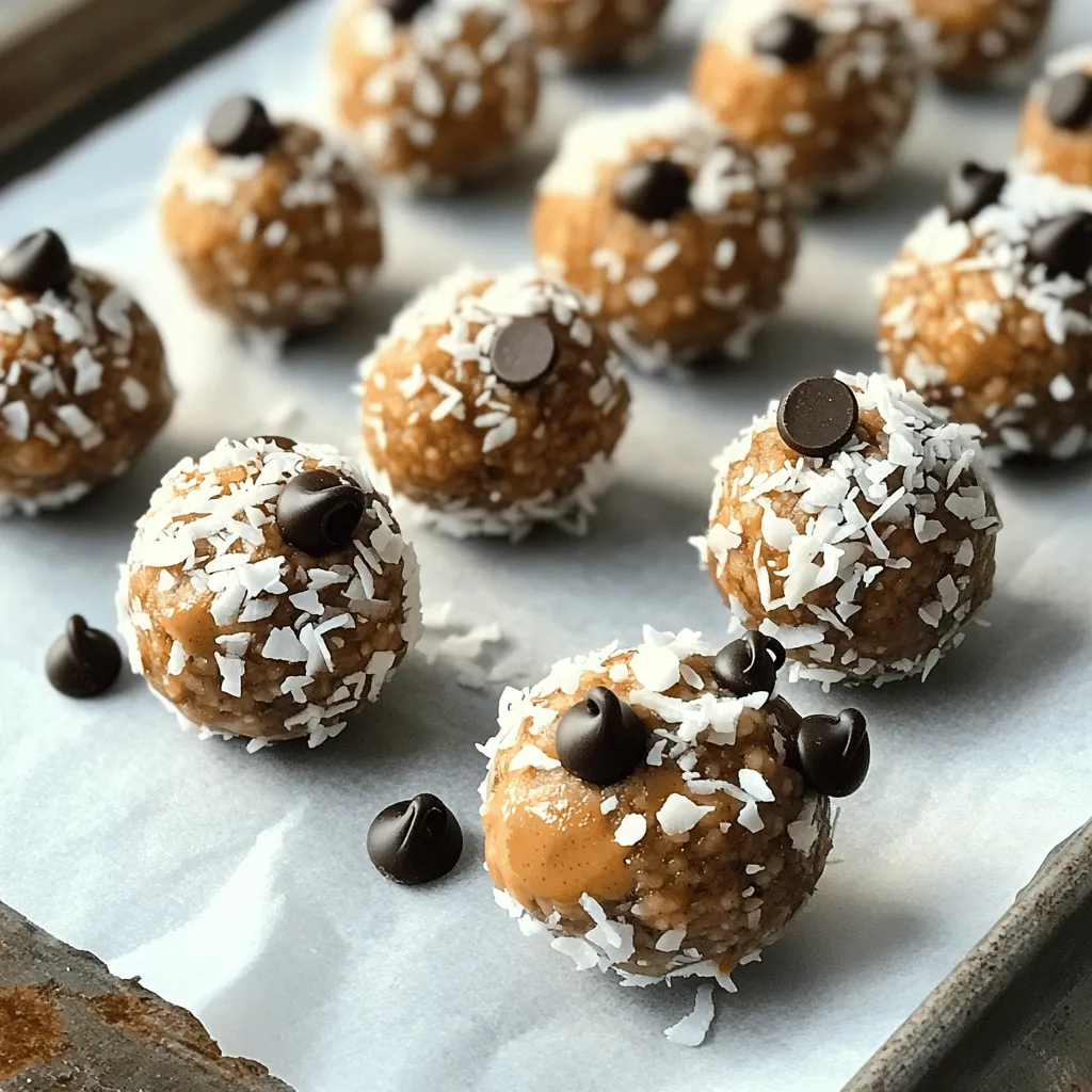 To make Peanut Butter Energy Balls, you need: - 1 cup rolled oats - 1/2 cup creamy peanut butter - 1/4 cup honey or maple syrup - 1/4 cup ground flaxseed - 1/4 cup chocolate chips (dark or milk) - 1/4 cup shredded coconut (unsweetened) - 1/2 teaspoon vanilla extract - A pinch of sea salt These ingredients work together to create a tasty and filling snack. The rolled oats give you fiber, while the peanut butter adds protein and healthy fats. You can mix in different flavors by adding these optional ingredients: - Chopped nuts (like almonds or walnuts) - Dried fruits (like cranberries or raisins) - Seeds (like chia or pumpkin seeds) - Spices (like cinnamon or nutmeg) These options let you make the energy balls your own. You can switch things up based on your taste or what you have at home. Let’s look at what each ingredient brings to the table: - Rolled oats: They provide fiber, which helps digestion and keeps you full. - Creamy peanut butter: This ingredient is rich in protein and healthy fats, giving you energy. - Honey or maple syrup: These natural sweeteners offer a quick energy boost. - Ground flaxseed: This adds omega-3 fatty acids and fiber, which are great for heart health. - Chocolate chips: They sweeten the balls and add some antioxidants. - Shredded coconut: This ingredient gives healthy fats and fiber, plus a fun texture. - Vanilla extract: It adds flavor without calories. - Sea salt: A pinch enhances the taste of all the ingredients. Each of these ingredients plays a role in making these energy balls not just tasty, but also good for you. They provide a mix of carbs, protein, and healthy fats, making them a great snack for any time of the day. For the full recipe, check the link above. To make these Peanut Butter Energy Balls, start by gathering your ingredients. You will need rolled oats, creamy peanut butter, honey or maple syrup, ground flaxseed, chocolate chips, shredded coconut, vanilla extract, and a pinch of sea salt. 1. Mix dry ingredients: In a large mixing bowl, combine 1 cup of rolled oats, 1/4 cup of ground flaxseed, and a pinch of sea salt. Stir these until they are evenly mixed. 2. Add wet ingredients: Pour in 1/2 cup of creamy peanut butter, 1/4 cup of honey or maple syrup, and 1/2 teaspoon of vanilla extract. 3. Combine well: Use a spatula or your hands to mix everything together. The mixture should feel sticky. If it’s too crumbly, add a bit more peanut butter. 4. Incorporate extras: Fold in 1/4 cup of chocolate chips and 1/4 cup of shredded coconut until they are mixed in evenly. 5. Form balls: Take small amounts of the mixture and roll them into balls. Aim for about 1 inch in diameter. 6. Place on baking sheet: Line a baking sheet with parchment paper and set the energy balls on it. 7. Chill: Refrigerate for at least 30 minutes to help them firm up. When mixing, don’t be afraid to use your hands! It helps you feel the texture. If the mix feels too dry, add a touch more peanut butter. When rolling the balls, make them uniform in size. This way, they will all chill evenly. If they stick to your hands, dampen them with a little water. After chilling, these energy balls are ready to eat! They stay fresh in an airtight container in the fridge for up to one week. Serve them as a snack or a quick breakfast. You can also pack them in lunchboxes for a healthy treat. Want to try these out? Check out the Full Recipe for Nutty Delight Peanut Butter Energy Balls. One big mistake is not measuring ingredients correctly. Use a measuring cup for accuracy. If you add too much peanut butter, your balls can be too sticky. If you add too little, they may fall apart. Another mistake is skipping the fridge time. Refrigerating helps them firm up. If you skip this step, your energy balls will be too soft. To get the best texture, mix the ingredients until sticky but not too wet. If the mix feels dry, add a little more peanut butter. You want a balance. A hint of sea salt enhances the flavor. Use quality peanut butter for a richer taste. The right amount of honey or maple syrup adds sweetness without being overpowering. You need a large mixing bowl and a spatula for mixing. A baking sheet lined with parchment paper makes cleanup easy. Use a small cookie scoop for even-sized balls. This keeps them consistent in size. A refrigerator is essential for firming them up. If you have a food processor, it can save time when mixing. For the full recipe, check out Nutty Delight Peanut Butter Energy Balls 🥜 to create this tasty snack! {{image_2}} You can change the taste of your energy balls by using different nut butters. Try almond, cashew, or sunflower butter. Each nut butter brings its own flavor and texture. You can also switch sweeteners. Use agave syrup or coconut nectar instead of honey. These small changes can make your snack feel new. Boost the nutrition in your energy balls by adding protein or superfoods. You can stir in protein powder, chia seeds, or hemp seeds. These add protein and healthy fats. You can also use ingredients like spirulina or matcha powder for an extra health kick. Just a little goes a long way! Make your energy balls fun for any season or holiday. In fall, add pumpkin puree and spices like cinnamon. For summer, mix in fresh berries or a hint of lime. Around holidays, try festive flavors like peppermint or gingerbread. These ideas keep your snacks exciting and fresh throughout the year. To keep your Peanut Butter Energy Balls fresh, store them in an airtight container. Place them in the fridge for the best taste and texture. If you want to keep them longer, consider freezing them. Always separate layers with parchment paper to avoid sticking. These energy balls last up to a week in the fridge. They can stay fresh for about three months in the freezer. When ready to eat, just take them out and let them thaw for a few minutes. Check your energy balls for changes in smell or texture. If they smell off or feel too dry or hard, it’s best to throw them away. When in doubt, trust your senses. Always prioritize your health and safety! You can use maple syrup or agave nectar instead of honey. Both work well. They add sweetness and stickiness. You can also try mashed bananas for a different flavor. Just remember, the texture may change slightly. Yes, you can use quick oats or ground oats. You may also try puffed rice or quinoa flakes. These alternatives will change the texture, but they will still taste great. Just ensure they are finely ground for easy mixing. For a healthier option, use dark chocolate chips or cacao nibs. You can also try dried fruits like raisins or cranberries. Nuts or seeds are great too! They add crunch and flavor without the added sugar. Add protein powder to your mixture. You can use whey, pea, or soy protein. Greek yogurt is another option. It adds creaminess and boosts protein. Just adjust the other wet ingredients to keep the right texture. These energy balls can last up to one week in the fridge. Store them in an airtight container. For longer storage, you can freeze them. They will last for up to three months in the freezer. You can find the full recipe [here](#). The recipe includes all the ingredients and steps to make these tasty snacks. Enjoy making them! Peanut Butter Energy Balls are easy to make and fun to customize. You learned about key ingredients and their benefits. The step-by-step guide helps you mix and form perfect energy balls. I shared tips to avoid common mistakes and achieve the best texture. You can explore different flavors and seasonal ideas too. With the right storage, your energy balls can last longer. Enjoy crafting these tasty snacks for energy boosts! Stick to the recipe and have fun!
