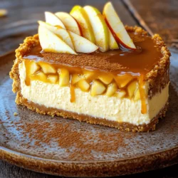 - 1 ½ cups graham cracker crumbs - ½ cup unsalted butter, melted - 2 tablespoons sugar - 16 oz cream cheese, softened - ¾ cup granulated sugar - 1 teaspoon vanilla extract - 3 large eggs - 1 cup sour cream - 1 teaspoon ground cinnamon - 2 large apples (Granny Smith) - 2 tablespoons butter - ¼ cup brown sugar - 1 teaspoon vanilla extract - ½ teaspoon ground cinnamon - 1 tablespoon lemon juice - ½ cup brown sugar - ¼ cup unsalted butter - ¼ cup heavy cream - 1 teaspoon vanilla extract When making caramel apple cheesecake, you need quality ingredients. The crust of graham crackers gives a nice crunch. I use melted butter to bind it. The sugar adds a touch of sweetness. For the cheesecake filling, I prefer softened cream cheese. It mixes smoothly and makes the filling rich. Granulated sugar sweetens the cream cheese. A splash of vanilla extract enhances the flavor. Adding eggs one at a time keeps the batter light. I like to mix in sour cream for a creamy texture. Ground cinnamon adds warmth to the filling. For the apple filling, I choose Granny Smith apples. Their tartness balances the sweetness. I cook them with butter, brown sugar, vanilla, and cinnamon. A bit of lemon juice brightens the flavor. Finally, the caramel sauce is a must. Brown sugar and butter blend well. Heavy cream makes it smooth. A hint of vanilla rounds it out. For the full recipe, check out the instructions above. - Preheat oven to 325°F (160°C). - Combine graham cracker crumbs, melted butter, and sugar. - Press into a 9-inch springform pan and bake for 10 minutes. - Melt butter in a skillet over medium heat. - Add diced apples, brown sugar, vanilla, cinnamon, and lemon juice. - Cook until apples are softened, then set aside to cool. - Beat cream cheese until smooth. - Gradually add sugar and vanilla; mix well. - Incorporate eggs one at a time, mix in sour cream and cinnamon until smooth. - Layer half of the cheesecake mixture and apple filling. - Pour remaining cheesecake mixture, top with remaining apple filling. - Bake for 50-60 minutes until center is just jiggly. - Combine brown sugar, butter, and heavy cream in a saucepan. - Stir and bring to boil, boil for 2 minutes, then remove from heat and stir in vanilla. - Let cheesecake cool in the oven for 1 hour, then refrigerate for at least 4 hours. - Drizzle caramel sauce before serving. For the complete guide, check the Full Recipe. - Use a water bath to prevent cracking. This keeps the heat gentle and even. - Ensure ingredients are at room temperature before mixing. This helps them blend better. - Drizzle with extra caramel and garnish with cinnamon and apple slices. This adds a sweet touch. - Serve on individual plates for an elegant touch. It makes the dessert feel special. - Pair with whipped cream or vanilla ice cream. This adds creaminess and balance. - Serve alongside a cup of coffee or tea. The warmth complements the cheesecake well. {{image_2}} You can change the taste of your cheesecake by using different apples. Try Fuji or Honeycrisp apples for a sweet twist. Each type brings its own flavor, so have fun experimenting. Another great tip is to add a pinch of nutmeg to the filling. This spice adds warmth and depth to your dessert. If you want a different crust, you can use crushed Oreos or Nilla wafers instead of graham crackers. This gives a fun, chocolatey flavor to the cheesecake. For those with dietary needs, try a gluten-free crust. You can find gluten-free graham crackers or make your own with nuts and oats. To make a dairy-free version, use dairy-free cream cheese and dairy-free sour cream. These options keep the creamy texture while being vegan. You can also substitute coconut cream for a unique twist. Coconut cream adds a lovely flavor and richness to the cheesecake, making it a crowd-pleaser. For the full experience, don’t forget to check the Full Recipe! Refrigerate leftovers in an airtight container for up to 5 days. This keeps the cheesecake fresh and tasty. Make sure the lid seals well to keep out air. You can freeze cheesecake for up to 3 months. Wrap it tightly with plastic wrap or foil. This prevents freezer burn and keeps the flavor intact. Just be sure to label it with the date. When you want to enjoy your cheesecake again, thaw it in the refrigerator overnight. This method preserves the texture and flavor. Avoid thawing at room temperature, which can make it soggy. For the full recipe, check out the ingredients and steps above. Enjoy your delicious treat! To stop your cheesecake from cracking, use the water bath method. This helps keep the heat even. Also, avoid overmixing the batter. Mix just until smooth. Too much air can cause cracks while baking. Yes, you can make this cheesecake in advance. I find it best to refrigerate it overnight. This allows the flavors to blend well. Plus, it sets firm, making it easier to slice. If you want a lighter cheesecake, Greek yogurt is a great choice. It gives a nice tang and creamy texture. Just swap it in for the cream cheese in the recipe. A sprinkle of cinnamon and whipped cream pairs excellently with this cheesecake. They add a nice touch to the sweet flavors. You can also add thin apple slices for extra flair. To sum it up, we explored how to create a delicious caramel apple cheesecake. We covered each ingredient needed for the crust, filling, and caramel sauce. The step-by-step instructions made the process simple. Remember, the right tips can help with baking and serving. Variations let you tailor this dessert to your taste. With proper storage, you can enjoy leftovers too. This cheesecake is perfect for gatherings and special occasions. Enjoy making this sweet treat that pairs well with coffee or tea.