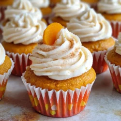 - 1 cup all-purpose flour - 1/2 cup granulated sugar - 1/2 cup brown sugar, packed - 1/2 teaspoon baking powder - 1/2 teaspoon baking soda - 1 teaspoon ground cinnamon - 1/2 teaspoon ground nutmeg - 1/4 teaspoon ground ginger - 1/2 teaspoon salt The dry ingredients form the base of our cupcake. All-purpose flour gives structure. Granulated sugar adds sweetness, while brown sugar provides a rich flavor. Baking powder and baking soda help the cupcakes rise. The spices—cinnamon, nutmeg, and ginger—bring that warm, seasonal taste. Salt balances the sweetness. - 1/2 cup canned pumpkin puree - 1/2 cup vegetable oil - 2 large eggs - 1 teaspoon vanilla extract The wet ingredients are just as important. Canned pumpkin puree gives moisture and flavor. Vegetable oil keeps the cupcakes soft. Eggs add richness and help them rise. Vanilla extract enhances the overall taste. - 1 cup heavy whipping cream - 2 tablespoons powdered sugar - 1/2 teaspoon vanilla extract (for frosting) Whipped frosting is the crown on our cupcakes. Heavy whipping cream creates a light and fluffy texture. Powdered sugar sweetens the frosting, while vanilla adds a lovely aroma. This combination makes each bite delightful. - Preheat the oven to 350°F (175°C). - Line the muffin tin with cupcake liners. Start by warming your oven to 350°F. This step is key. It helps the cupcakes bake evenly. While your oven heats, grab a muffin tin and place cupcake liners inside. This makes for easy cleanup and adds a fun touch to your dessert. - Whisk together all dry ingredients in a large mixing bowl. In a big bowl, mix the dry ingredients. Combine flour, granulated sugar, brown sugar, baking powder, baking soda, cinnamon, nutmeg, ginger, and salt. Whisk them well. This mix gives your cupcakes that signature pumpkin pie flavor. Make sure there are no lumps for a smooth batter. - Mix the pumpkin puree, vegetable oil, eggs, and vanilla extract until smooth. In another bowl, combine the pumpkin puree, vegetable oil, eggs, and vanilla. Blend these ingredients until smooth. This mix adds moisture and flavor to your cupcakes. The pumpkin gives a rich taste and makes them fluffy. - Combine wet and dry ingredients and mix until just combined. Gently pour the wet mixture into the dry ingredients. Use a spatula to fold them together. Mix until just combined, being careful not to overmix. A few lumps are okay. This keeps the cupcakes light and airy. - Distribute batter into liners and fill two-thirds full. Spoon the batter into each cupcake liner. Fill them about two-thirds full. This allows room for the cupcakes to rise. It’s easy to get messy, but don’t worry; just keep it neat! - Bake for 18-20 minutes and cool in the tin for 5 minutes before transferring. Place your muffin tin in the oven. Bake for 18 to 20 minutes. Check if they are done by inserting a toothpick. If it comes out clean, they’re ready! Let them cool in the tin for five minutes. Then, move them to a wire rack to cool completely. - Beat whipping cream, add powdered sugar and vanilla until stiff peaks form. While the cupcakes cool, it’s time for the frosting. In a bowl, whip the heavy cream. As it thickens, add powdered sugar and vanilla extract. Keep beating until you see stiff peaks. This frosting is light, sweet, and the perfect topping. - Pipe or spread frosting on completely cooled cupcakes. Once your cupcakes are cool, it’s frosting time! You can pipe or spread the whipped frosting on top. Feel free to get creative here. Add a sprinkle of cinnamon or nutmeg for extra flair. You can even garnish with a slice of candied pumpkin. Enjoy your delicious treats! To achieve moist cupcakes, I recommend using room temperature eggs. Cold eggs can lead to uneven mixing. Also, do not overmix the batter. A few lumps are okay. This helps keep the cupcakes soft and fluffy. For the best whipped frosting, consider using cold mixing bowls. Cold bowls help the cream whip faster. Adjust the sugar based on your taste preference. You can make it sweeter or less sweet based on what you like. To make your cupcakes look amazing, garnish them with a sprinkle of cinnamon or nutmeg. You can also add a slice of candied pumpkin on top. This adds both flavor and a pop of color. {{image_2}} You can enhance your pumpkin pie cupcakes in fun ways. Adding chocolate chips gives a sweet surprise in every bite. Nuts like walnuts or pecans add a nice crunch. You can also mix in other spices, such as cloves, for a warm, spicy twist. These small changes can make your cupcakes unique. While whipped frosting is light and fluffy, you can try cream cheese frosting instead. It has a tangy flavor that pairs well with pumpkin. If you want to switch things up, you can add flavored extracts. Almond or maple extracts can bring a new taste to the frosting. Experimenting with these options can lead to delightful results. If you need a gluten-free dessert, you can easily modify this recipe. Just swap the all-purpose flour with a gluten-free blend. Make sure the blend is suitable for baking, as it will help your cupcakes rise and stay soft. This change allows everyone to enjoy these tasty treats without worry. To store your pumpkin pie cupcakes, keep them at room temperature in an airtight container. This method keeps them fresh for up to three days. If your home is warm, consider refrigerating them. In the fridge, they can last about a week. Just remember, the fridge can dry them out, so seal them well. You can freeze these cupcakes for longer storage. First, let them cool completely. Then, wrap each cupcake in plastic wrap. Place them in a freezer-safe bag or container. They will stay fresh for up to three months. When you're ready to eat them, take them out and let them thaw at room temperature for a few hours. If you have leftover whipped frosting, store it in the fridge. Place it in an airtight container. It can last for up to three days. When you are ready to use it again, whip it lightly to restore its texture. This will make it fluffy and easy to spread or pipe on your cupcakes. Yes, you can make these cupcakes ahead of time. Bake them a day or two before your event. After they cool, store them in an airtight container. Keep them at room temperature for best taste. You can frost them just before serving. This keeps the frosting fresh and fluffy. If you don’t have pumpkin puree, you can use butternut squash puree. It has a similar texture and flavor. You can also make homemade puree by cooking and blending pumpkin or squash. Just ensure it is smooth and thick for the best result. To make moist cupcakes, use room temperature eggs and oil. Do not overmix your batter; mix until just combined. Adding a bit more oil or even sour cream can help keep them moist. Also, try to bake them just until a toothpick comes out clean. Yes, you can use alternative sweeteners. Honey or maple syrup can replace sugar. Remember that these may change the texture a bit. Stevia or monk fruit sweetener can also work. Make sure to check the conversion rates for the best outcome. These pumpkin cupcakes are easy and fun to make. You learned about ingredients, steps, and tips for success. You can bake moist cupcakes with whipped frosting at home. Try different flavors and storage methods to keep them fresh. Don’t forget to make them your own! Enjoy the sweet results of your hard work. These cupcakes will impress everyone and make any occasion special. Embrace your baking skills and share your delicious treats!