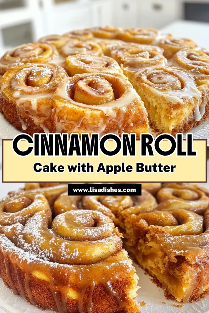 Indulge in the deliciousness of Apple Butter Cinnamon Roll Cake! This easy recipe blends moist cake and sweet apple butter, topped with a cinnamon swirl for the perfect dessert. Whether you're hosting a brunch or craving a sweet treat, this cake promises to impress. Click through to discover the full recipe and tips for serving. Get ready to bake and enjoy a slice of heaven! #CinnamonRollCake #BakingRecipes #AppleButter #DessertIdeas