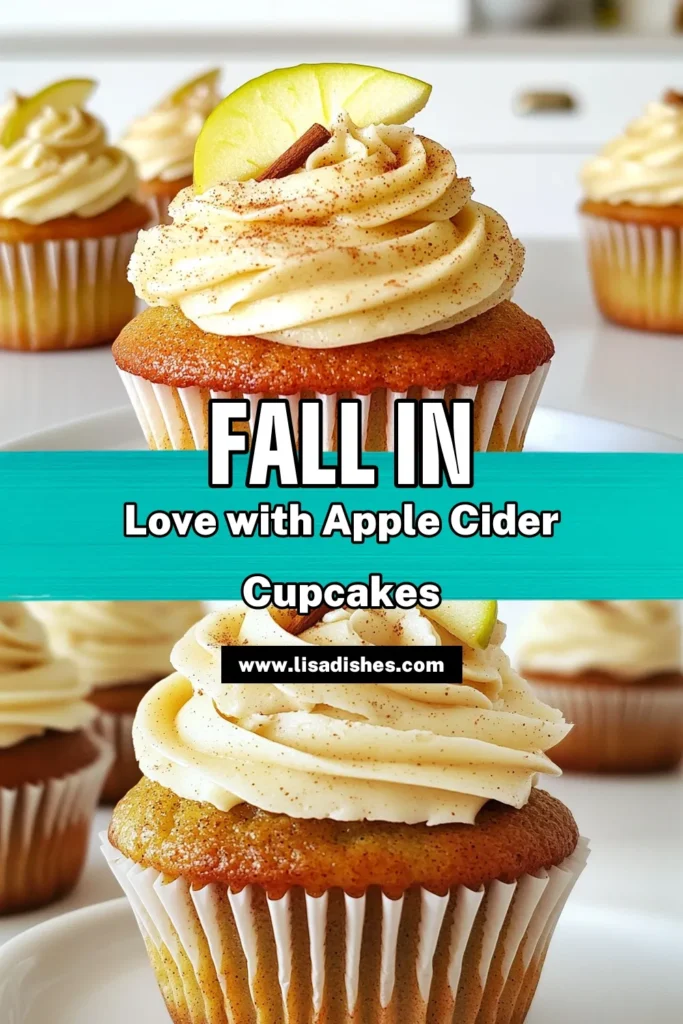 Indulge in the delightful taste of Apple Cider Cupcakes with Cinnamon Frosting! These moist and flavorful cupcakes start with a rich apple cider base and are topped with creamy cinnamon frosting, making them perfect for any occasion. Discover the step-by-step recipe and impress your friends and family with these autumn-inspired treats! Click through to explore this delicious recipe. #AppleCiderCupcakes #BakingRecipes #FallDesserts #CupcakeLove