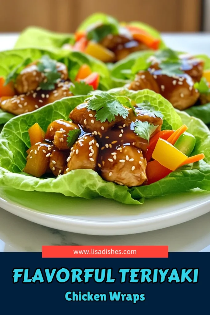 Savor the deliciousness of Teriyaki Chicken Lettuce Wraps with this easy recipe! Perfect for a quick weeknight dinner, these wraps are packed with savory chicken, fresh veggies, and a flavorful teriyaki sauce. In just 15 minutes, you can create a fun and healthy meal that everyone will love. Click through to explore the full recipe and impress your family and friends! #TeriyakiChicken #LettuceWraps #HealthyEating #QuickRecipes