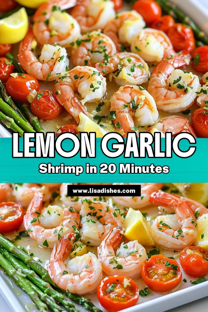 Delight your taste buds with this easy and flavorful Sheet Pan Lemon Garlic Shrimp Scampi recipe! With juicy shrimp, fresh asparagus, and vibrant cherry tomatoes, this dish comes together in just 20 minutes. Perfect for a quick weeknight dinner or a delightful gathering, it's both simple and satisfying! Click through for the full recipe and make your next meal a zesty hit! #ShrimpScampi #EasyDinner #SheetPanRecipes #SeafoodLovers