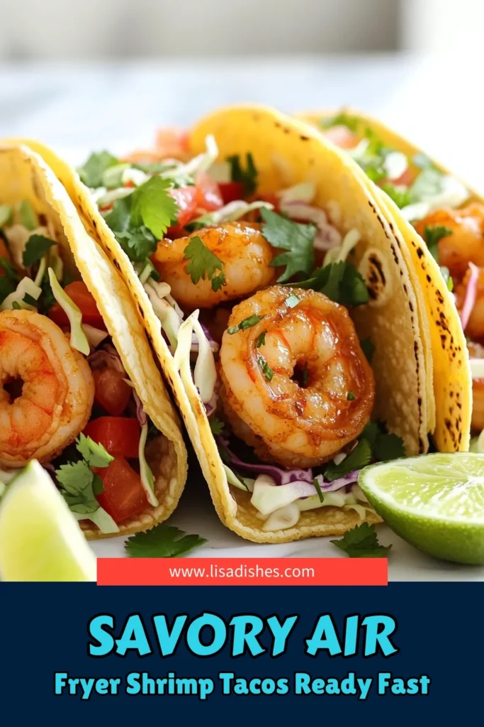 Savor the deliciousness of Air Fryer Garlic Butter Shrimp Tacos! This quick and easy recipe combines juicy shrimp marinated in garlic butter, smoky spices, and fresh toppings, all served in warm corn tortillas. Perfect for a weeknight dinner or a fun gathering! Ready in just 30 minutes, these tacos are sure to impress. Click through for the full recipe and enjoy this tasty treat tonight! #GarlicButterShrimp #TacoRecipe #EasyRecipes #AirFryerDelights