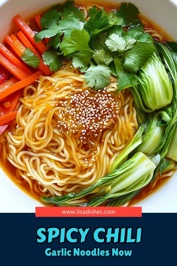 Spice up your dinner with these irresistible Chili Garlic Noodle Bowls with Bok Choy! This quick and delicious recipe combines tender rice noodles, fresh vegetables, and a savory chili garlic sauce for a flavor explosion. Perfect for busy weeknights, this dish is easy to make and full of vibrant colors. Click through to explore the full recipe and satisfy your cravings! #ChiliGarlicNoodles #BokChoyRecipes #NoodleBowls #EasyDinnerIdeas