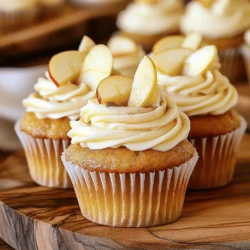 - 1 ½ cups all-purpose flour - 1 teaspoon baking powder - ½ teaspoon baking soda - ½ teaspoon salt - 1 teaspoon ground cinnamon - ½ teaspoon ground nutmeg - ½ cup unsalted butter, softened - 1 cup granulated sugar - 2 large eggs - 1 teaspoon vanilla extract - 1 cup apple cider - ½ cup finely chopped apples (preferably Granny Smith) - ½ cup unsalted butter, softened - 2 cups powdered sugar - 3 tablespoons pure maple syrup - 1 tablespoon milk (optional, for consistency) - Pinch of salt If you need to swap ingredients, here are some ideas: - Substitute whole wheat flour for all-purpose flour for a nuttier taste. - Use brown sugar instead of granulated sugar for a richer flavor. - Replace unsalted butter with coconut oil for a dairy-free option. - Try almond milk instead of regular milk in the frosting for a nutty twist. - Use honey or agave syrup in place of maple syrup for a different sweet flavor. These swaps can change the flavors slightly but still keep the cupcakes delicious! Start by preheating your oven to 350°F (175°C). This step is key for even baking. Line a muffin tin with cupcake liners. This makes it easy to remove the cupcakes later. In a medium bowl, whisk together the dry ingredients. Combine 1 ½ cups of flour, 1 teaspoon of baking powder, ½ teaspoon of baking soda, ½ teaspoon of salt, 1 teaspoon of cinnamon, and ½ teaspoon of nutmeg. This mix adds great flavor and helps the cupcakes rise. In a large bowl, cream together ½ cup of softened butter and 1 cup of sugar. Beat this mixture until it is light and fluffy, about 3 to 4 minutes. This process adds air to the mix, making your cupcakes soft. Now, add 2 large eggs one at a time, mixing well after each. Then, stir in 1 teaspoon of vanilla extract. Gradually mix in the dry ingredients and 1 cup of apple cider. Start and end with the dry mix. Finally, fold in ½ cup of finely chopped apples. This adds a nice texture. Fill each cupcake liner about two-thirds full with batter. Bake in the preheated oven for 18 to 20 minutes. Use a toothpick to check if they are done. If it comes out clean, they are ready. While the cupcakes cool, make the maple frosting. Beat ½ cup of softened butter in a bowl until creamy. Gradually add 2 cups of powdered sugar. Then mix in 3 tablespoons of pure maple syrup and a pinch of salt. If needed, add 1 tablespoon of milk for a smoother texture. Once the cupcakes are cool, frost them generously. For a fun touch, sprinkle cinnamon on top or add a small apple slice. To keep your apple cider cupcakes moist, use fresh apple cider. It adds flavor and moisture. Do not overmix the batter; mix until just combined. This helps keep the cupcakes light. Fill each cupcake liner about two-thirds full. This allows room for rising without overflowing. For the maple frosting, start with soft butter for easy mixing. Gradually add powdered sugar to avoid a cloud of sugar. If the frosting seems too thick, add a little milk. This helps you reach the perfect consistency. Use a spatula or piping bag to frost the cupcakes. For a neat look, swirl the frosting high. A sprinkle of cinnamon on top adds a nice touch. One common mistake is not preheating the oven. Always preheat to ensure even baking. Another mistake is using cold butter. Softened butter mixes better and creates a fluffy texture. Avoid opening the oven door too soon. This can cause the cupcakes to sink. Lastly, let the cupcakes cool completely before frosting. This prevents melting and sliding of the frosting. {{image_2}} You can change up the flavor of your Apple Cider Cupcakes in fun ways. Try adding chopped walnuts or pecans for a nutty crunch. Dried cranberries or raisins can add a sweet twist. For a spicier kick, mix in a bit of ginger. If you prefer a different type of apple, use Honeycrisp or Fuji for a sweeter taste. You can also swap half the apple cider for orange juice. This adds a bright note to your cupcakes. Maple frosting is a classic, but you can switch it up! Try cream cheese frosting for a tangy bite. A simple vanilla buttercream works well, too. For a chocolate twist, mix cocoa powder into your frosting. You can also fold in some crushed candy canes during the holidays for a festive touch. If you want a lighter option, use whipped cream instead. Just make sure to frost right before serving, so it stays fluffy. Mini cupcakes are a great choice for parties or snacks. You can simply follow the same recipe but use a mini muffin tin. Bake them for about 12-15 minutes instead of 18-20 minutes. Watch them closely to avoid overbaking. Mini cupcakes are perfect for sharing, and they look adorable on any dessert table. Plus, you can try different toppings on each one for a fun variety! To keep your apple cider cupcakes fresh, store them in an airtight container. This helps maintain moisture and flavor. You can place a piece of bread in the container to keep them soft. Avoid stacking them, as this can cause them to stick together. Keep them at room temperature for up to two days. If you want to save them longer, consider refrigeration. You can freeze the cupcakes and frosting separately. To freeze the cupcakes, let them cool completely. Wrap each cupcake in plastic wrap, then place them in a freezer-safe bag. They can last up to three months in the freezer. For the frosting, store it in an airtight container. It can also freeze well for up to three months. When you’re ready to use them, thaw the cupcakes and frosting in the fridge overnight. These delicious cupcakes last about three days at room temperature. If you keep them in the fridge, they can last up to a week. The flavor may change over time, but they will still be safe to eat. If you notice any signs of mold or an off smell, it’s best to discard them. Enjoy your cupcakes fresh for the best taste! To make apple cider, you need fresh apples. Choose sweet and tart apples for great taste. First, wash and cut the apples into quarters. Place them in a large pot and cover with water. Simmer for about 2 hours, mashing the apples with a potato masher. Strain the mixture through a fine mesh sieve or cheesecloth. This will give you fresh apple cider. Yes, you can use different types of apples. Mixing sweet and tart apples creates a balanced flavor. For apple cider cupcakes, I like using Granny Smith apples. Their tartness adds a nice contrast to the sweet frosting. Other good choices are Honeycrisp or Fuji apples. Feel free to experiment with what you have. To check if the cupcakes are done, insert a toothpick into the center of one. If it comes out clean or with a few crumbs, they are ready. Typically, baking takes 18 to 20 minutes at 350°F (175°C). Let them cool in the pan for a few minutes before transferring to a wire rack. This prevents them from sticking. To store leftover frosting, place it in an airtight container. You can keep it in the fridge for up to a week. If it's too thick after chilling, let it warm up a bit before using. You can also freeze the frosting for up to three months. Just thaw it in the fridge before using it again. You now have a clear path to bake delicious apple cider cupcakes with maple frosting. We covered all the ingredients you'll need, easy steps to follow, and tips for success. Plus, options for variations and storage will keep your treats fresh. Remember to avoid common baking mistakes for the best results. With this guide, you can impress anyone with your baking skills and enjoy these sweet delights. Happy baking!