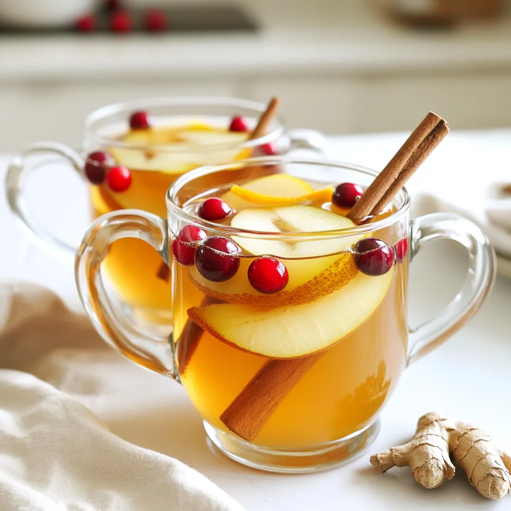 Warm Spiced Pear Mulled Cider Cozy Comfort Drink