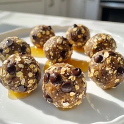 - 1 cup rolled oats - 1/2 cup natural peanut butter - 1/3 cup honey or maple syrup - 1/4 cup dark chocolate chips - 1/4 cup ground flaxseed - 1 teaspoon vanilla extract - A pinch of sea salt I love using rolled oats in this recipe. They add great texture and fiber. Natural peanut butter gives a rich taste without added sugars. Honey or maple syrup adds the perfect sweetness. I usually go for dark chocolate chips for a nice cocoa flavor. Ground flaxseed boosts nutrition and adds healthy fats. The vanilla extract rounds out all the flavors. A pinch of sea salt enhances the sweetness and balances everything. You can swap nut butters if you like. Almond butter or cashew butter work well too. For sweeteners, try agave syrup or coconut sugar. These swaps can change the flavor but keep it tasty. These energy balls have about 100 calories per serving. They are packed with protein and fiber. The oats provide energy and help with digestion. Peanut butter offers healthy fats and protein. Flaxseed is great for omega-3s. Each bite gives you a boost for your day! - Mixing dry ingredients: Start by taking a large mixing bowl. Add 1 cup of rolled oats, 1/4 cup of ground flaxseed, and a pinch of sea salt. Mix these well with a spoon. This step ensures all dry ingredients blend nicely. - Combining wet ingredients: In a separate bowl, scoop 1/2 cup of natural peanut butter. Add 1/3 cup of honey or maple syrup and 1 teaspoon of vanilla extract. Stir until smooth and creamy. This mixture will give your energy balls their sweet and nutty flavor. - Rolling technique: Take small portions of the mixture in your hands. Roll them into balls about 1 inch wide. This size is perfect for snacking. - Placement on baking sheet: After rolling, place the balls on a parchment-lined baking sheet. Make sure they have space between them. This helps prevent them from sticking together as they chill. - Recommended chill time: Once all the mixture is rolled into balls, put the baking sheet in the fridge. Chill for about 30 minutes. This helps the energy balls firm up and hold their shape. - Proper storage methods: After chilling, move the energy balls to an airtight container. They stay fresh in the fridge for up to a week. You can also freeze them for longer storage. Just remember to let them thaw before eating. To get the right texture for your energy balls, start with rolled oats. They provide a solid base. Ground flaxseed adds fiber and helps bind the mixture. If the mixture feels too dry, add a bit more peanut butter or honey. This will make it stick together better. For sweetness, taste the mixture before rolling. If you like it sweeter, add more honey or maple syrup. You can make these energy balls even better! Try adding a sprinkle of cinnamon or a dash of nutmeg. These spices give a warm flavor. Vanilla extract is already in the recipe, but adding a bit of almond extract can add a nice twist. If you want more texture, consider mixing in chopped nuts, dried fruit, or seeds. These extra ingredients can make each bite more fun. Making a big batch saves time. You can prepare multiple batches in one go. Store them in the fridge for quick snacks all week. For clean-up, use one bowl for dry ingredients and another for wet ingredients. This cuts down on dishes. Also, use a cookie scoop to portion the mixture. It keeps your hands clean and helps make uniform balls. {{image_2}} You can get creative with your chocolate peanut butter energy balls. Try these fun flavors: - Chocolate coconut energy balls: Add 1/2 cup of shredded coconut to the mix. This gives a tropical twist. - Peanut butter banana energy balls: Mash one ripe banana and mix it in. This adds natural sweetness and a fruity taste. Need to adjust for specific diets? Here are some tips: - Gluten-free options: Use certified gluten-free oats. This keeps the recipe safe for those avoiding gluten. - Vegan replacements: Swap honey for maple syrup. This makes the recipe fully plant-based. Change things up with the seasons: - Autumn spices: Add 1 teaspoon of cinnamon or nutmeg for a warm flavor. These spices make the balls cozy for fall. - Summer fruit additions: Mix in 1/4 cup of chopped dried fruits like apricots or cranberries. This gives a fresh taste to summer treats. To keep your chocolate peanut butter energy balls fresh, use an airtight container. Glass or plastic containers work well. These energy balls will stay good in the fridge for up to one week. You can enjoy them as a quick snack or a boost of energy. If you want to save some for later, freezing is a great option. Place the rolled energy balls in a single layer on a baking sheet. Freeze them for about one hour. After that, transfer them to a freezer-safe bag. They will stay fresh for up to three months. To eat, just take them out and let them thaw in the fridge for a few hours or at room temperature for about 30 minutes. Check your energy balls before eating. If they smell off or have a strange texture, it’s best to toss them. Look for any mold or unusual spots. Most of all, follow the best before date. If stored correctly, they should still be tasty and safe to eat. These energy balls can last up to one week in the fridge. To keep them fresh longer, freeze them. They will stay good for about three months in the freezer. Yes, you can make these energy balls nut-free. Use sunflower seed butter or soy nut butter instead of peanut butter. These swaps keep the flavor rich and delicious. Absolutely! You can use agave syrup, brown rice syrup, or even stevia if you prefer. Each sweetener adds its unique taste, so choose what you enjoy. You can mix in your favorite add-ins. Try dried fruit, seeds, or different types of chocolate. You can also add spices like cinnamon or a touch of coffee for extra flavor. Serve these energy balls chilled for the best taste. They make great snacks for kids and adults. You can also pack them for school or work for a quick energy boost. These energy balls are easy to make with simple ingredients. We covered how to mix, roll, and chill them for tasty snacks. Don't forget to try different flavors and storage tips to keep them fresh. Remember, you can swap ingredients to fit your taste. Whether you want a nut-free option or a special flavor, there’s a choice for everyone. Enjoy making and sharing these fun snacks that fit your needs!