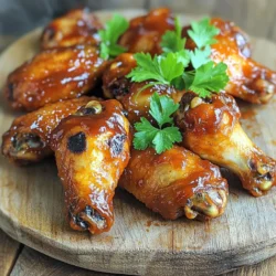 For this recipe, you need just a few key items. Gather these: - 2 lbs chicken wings These wings will be the star of your dish. Fresh wings work best. To make your wings tasty, you need some simple seasonings. Here’s what to use: - 1 tablespoon baking powder - 1 teaspoon salt - 1 teaspoon black pepper - 1 teaspoon garlic powder - 1 teaspoon onion powder - 1 teaspoon smoked paprika These seasonings add flavor and help with crispiness. The baking powder is key to that crunch! Choosing the right BBQ sauce can change the whole dish. You can use: - Your favorite store-bought BBQ sauce - Homemade BBQ sauce if you prefer to make it yourself - Specialty sauces like honey BBQ or spicy variations Feel free to experiment! Each sauce brings its own twist to the wings. Start by rinsing the chicken wings under cold water. This step helps remove any residue from the wings. After rinsing, pat them dry with paper towels. Dry wings are key to crispy results. If you skip this, your wings might not be as crunchy. In a large bowl, combine the following ingredients: - 1 tablespoon baking powder - 1 teaspoon salt - 1 teaspoon black pepper - 1 teaspoon garlic powder - 1 teaspoon onion powder - 1 teaspoon smoked paprika Mix these well. Each spice adds a layer of flavor. The baking powder helps the wings crisp up nicely. Next, preheat your air fryer to 400°F (about 200°C). This takes about 5 minutes. While it preheats, add the dried chicken wings into the bowl with the seasoning mix. Toss the wings until they are evenly coated. Place the wings in a single layer in the air fryer basket. Do not overcrowd them; this ensures they crisp up. Cook for 25 to 30 minutes. Remember to shake the basket halfway through. This helps cook them evenly. Once the wings are golden brown and crispy, transfer them to a large bowl. Pour your favorite BBQ sauce over the wings. Toss them gently until all wings are well-coated. To finish, return the coated wings to the air fryer. Cook them for an extra 5 to 7 minutes at 400°F. This caramelizes the sauce and gives it a great finish. Enjoy your crispy BBQ chicken wings! To get your wings extra crispy, follow these steps. First, always dry your wings well. Moisture is the enemy of crispiness. After rinsing, use paper towels to pat them dry. Next, mix baking powder with the spices. The baking powder helps create that perfect crunch. Make sure to coat each wing thoroughly. When cooking, space the wings apart in the air fryer. This allows air to circulate, leading to even crispiness. Choosing the right BBQ sauce can make your wings shine. Here are a few tasty options: - Classic BBQ Sauce: This is a go-to favorite for many. It has a sweet and smoky flavor. - Spicy BBQ Sauce: If you like heat, try adding hot sauce to your BBQ. It adds a nice kick. - Honey BBQ Sauce: Mixing honey with BBQ sauce gives a sweet glaze. It’s great for a sticky finish. - Garlic BBQ Sauce: Add minced garlic to your sauce for a bold flavor. It pairs well with the spices in the wings. When making crispy BBQ chicken wings, a few mistakes can ruin your dish. Avoid overcrowding the air fryer. If wings are too close, they won’t cook evenly. Also, don’t skip the preheat step. Preheating helps seal in moisture and get that crispy skin. Lastly, don’t rush the cooking time. Let the wings cook fully for the best flavor and texture. {{image_2}} To make spicy BBQ wings, add some heat! Mix in 1-2 teaspoons of cayenne pepper or chili powder. You can also use a spicy BBQ sauce. This will give your wings a fiery kick. Serve with a side of cooling ranch or blue cheese dressing. This combo makes every bite exciting! For a sweet twist, try honey garlic wings. Combine 1/4 cup of honey with your BBQ sauce. Add 2-3 minced garlic cloves to the mix. Toss the wings in this blend after air frying. The sweet and savory notes will impress your family and friends. They won’t be able to resist! For a fresh flavor, use herbs. Chop fresh herbs like rosemary, thyme, or cilantro. Mix them with your seasoning blend before coating the wings. This adds a lovely aroma and taste. You can also sprinkle herbs on top after cooking. This gives your wings a fancy touch! To keep your crispy BBQ chicken wings fresh, store them in an airtight container. Let the wings cool down first. They can stay in the fridge for up to four days. If you want to keep them longer, freezing is your best option. You can freeze the wings for later use. Place the cooled wings in a freezer-safe bag or container. Squeeze out as much air as possible. They can last in the freezer for up to three months. When you are ready to eat, thaw them in the fridge overnight. To reheat your wings, the air fryer works best. Preheat it to 375°F. Place the wings in a single layer and heat for about 10 minutes. This will help them regain their crispiness. You can also use the oven. Heat the oven to 375°F and bake for 15-20 minutes. Enjoy your tasty wings again! Cook chicken wings in an air fryer for 25 to 30 minutes. Set the temperature at 400°F. Shake the basket halfway through to ensure even cooking. This method gives you crispy wings every time. Yes, you can use frozen chicken wings. Just cook them for a longer time. Add around 10 to 15 minutes to the cooking time. Make sure they reach an internal temperature of 165°F. Thawing them first helps with crispiness. The best BBQ sauce depends on your taste. Some like sweet sauces, while others prefer tangy or spicy. A classic choice is a honey BBQ sauce. You can also try spicy chipotle or a tangy vinegar-based sauce for a kick. The key is to pick a sauce you enjoy. In this post, we covered how to make tasty chicken wings using an air fryer. We looked at essential ingredients, seasoning, and sauce choices. I shared step-by-step instructions to help you cook them perfectly. You learned tips for crispy wings and easy variations. Remember to store any leftovers properly! With practice, you'll make wings that impress everyone. Enjoy your cooking and have fun trying different flavors.