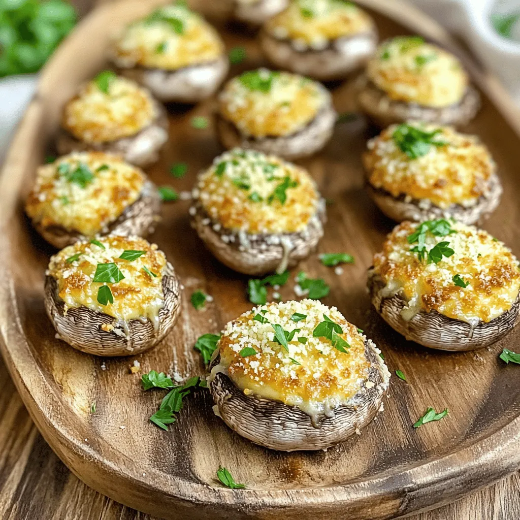 For this recipe, I use 16 ounces of fresh baby portobello or cremini mushrooms. These types have a great flavor and texture. Make sure to clean them well and remove the stems. This step is key to getting the best results. To create a tasty coating, you'll need a few simple seasonings. Gather: - 1 cup grated Parmesan cheese - 1 teaspoon garlic powder - 1 teaspoon onion powder - 1 teaspoon dried oregano - 1 teaspoon paprika - Salt and pepper to taste Mix these ingredients in a bowl before adding them to the mushrooms. This blend of flavors will make the mushrooms shine. You also need 3 tablespoons of olive oil. This helps the coating stick and adds richness. Finally, for a pop of color, chop some fresh parsley to sprinkle on top when serving. This garnish not only looks good but adds a fresh taste too. Start by washing the fresh baby portobello or cremini mushrooms. Make sure to remove the stems. I prefer to use about 16 ounces, which is roughly 450 grams. Place the cleaned mushrooms in a large bowl. Next, add 3 tablespoons of olive oil. Toss the mushrooms in the oil until each one is well coated. This step is key for flavor and helps the cheese stick later. In another bowl, take 1 cup of grated Parmesan cheese. Add 1 teaspoon of garlic powder, 1 teaspoon of onion powder, 1 teaspoon of dried oregano, and 1 teaspoon of paprika. Don’t forget to season with salt and pepper to taste. Mix these ingredients well. This cheese coating gives the mushrooms their tasty, crispy layer. Before cooking, preheat your air fryer to 375°F (190°C) for about 5 minutes. Once it's hot, arrange the mushrooms in a single layer in the air fryer basket. Avoid crowding them to get even cooking. Cook the mushrooms for 10 to 12 minutes. Shake the basket halfway through to promote crisping. After cooking, remove the mushrooms and garnish with fresh chopped parsley. Enjoy your delicious, crispy treat! To get your mushrooms crispy, start with dry mushrooms. Any water left on them can make them soggy. Toss them well in olive oil. This helps the cheese stick and creates a nice crunch. Set your air fryer to 375°F (190°C) and preheat it for five minutes. This step is key! Arrange the mushrooms in a single layer. Overcrowding can lead to uneven cooking. Cook them for 10 to 12 minutes, shaking the basket halfway through for even crisping. Taste is personal. You can tweak the seasoning to match your likes. If you want more garlic flavor, add an extra pinch of garlic powder. For a little heat, sprinkle in some cayenne pepper. Don't forget to taste the cheese mix before adding it to the mushrooms. You may want more salt or pepper. Just remember to add small amounts. You can always add more, but it's hard to take it away! Want to prep in advance? You can clean and coat the mushrooms a few hours ahead. Just store them in the fridge until you're ready to cook. This way, you save time when guests arrive. You can also cook them and then store leftovers in an airtight container. Just reheat them in the air fryer for a few minutes to bring back the crisp. Enjoy these tasty treats anytime! {{image_2}} You can use many types of mushrooms for this dish. Baby portobello and cremini are great, but try button mushrooms for a milder taste. Shiitake mushrooms add a rich flavor, while oyster mushrooms bring a unique texture. Each type changes the dish's taste and feel. Experiment and find your favorite! Spices can make your mushrooms pop. Consider adding cayenne pepper for heat or Italian seasoning for a herby touch. If you like a smokier taste, try smoked paprika. You can also use fresh herbs like thyme or basil. Mix and match to discover new flavor profiles that excite your taste buds. If you're out of Parmesan, use other cheeses. Grated mozzarella gives a gooey texture, while cheddar offers a sharp flavor. Nutritional yeast is a great dairy-free option, adding a cheesy taste without the cheese. You can also mix in nuts, like finely chopped walnuts, for extra crunch and flavor. After enjoying your Air Fryer Parmesan Mushrooms, let them cool. Place them in an airtight container. Keep them in the fridge. They stay fresh for up to three days. If you want to enjoy them later, it’s best to store them quickly. To reheat, use your air fryer for the best results. Preheat it to 350°F (175°C). Place the mushrooms in the basket. Heat for about 5 minutes. This method keeps them crispy. You can also use a microwave, but they may lose some crunch. For the best flavor, eat the mushrooms soon after cooking. If you plan to keep them, don’t forget to seal them tight. Avoid stacking them to prevent sogginess. Enjoy them warm for the best taste! Yes, you can use other kinds of cheese. Mozzarella gives a gooey texture. Cheddar adds a sharp taste. You can also try gouda for a smoky flavor. Just remember, different cheeses melt in unique ways. Experiment and find your favorite! Cook the mushrooms for about 10 to 12 minutes. Preheat your air fryer to 375°F (190°C). Check for doneness by looking for a golden brown color. Shake the basket halfway through to ensure even cooking. This helps make them crispy all over. Air Fryer Parmesan Mushrooms can be a healthy snack. They use less oil than frying. Mushrooms are low in calories and high in nutrients. Parmesan cheese offers protein and calcium. Just watch the salt in the recipe to keep it healthy. This article covered how to make Air Fryer Parmesan Mushrooms. We discussed fresh mushrooms, seasonings, and the best olive oil to use. I shared step-by-step prep, mixing instructions, and the air frying process. You learned tips for crispness, seasoning, and making ahead. We also explored variations with different mushrooms and cheeses. Remember to store leftovers properly and reheating them the right way. These mushrooms are tasty, easy, and fun. Enjoy making them and sharing with others!