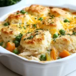 To make a tasty Chicken Pot Pie Casserole, gather these ingredients: - 2 cups cooked chicken, shredded - 1 cup frozen mixed vegetables (peas, carrots, corn) - 1 can (10.5 oz) cream of chicken soup - 1 cup chicken broth - 1 teaspoon garlic powder - 1 teaspoon onion powder - 1/2 teaspoon dried thyme - Salt and pepper to taste - 1 cup biscuit mix - 1/2 cup milk - 1/2 cup shredded cheddar cheese - Fresh parsley, chopped (for garnish) You can swap some ingredients if needed: - Use rotisserie chicken for faster prep. - Fresh vegetables work well too. Just chop them small. - Try cream of mushroom soup or cream of celery soup for a twist. - Any cheese you love can replace cheddar. - If you need a gluten-free option, use gluten-free biscuit mix. Fresh ingredients add great flavor, but frozen ones save time. Frozen veggies are picked at their best. They keep nutrients and taste good in casseroles. Fresh veggies might need extra cooking before adding. For busy nights, frozen mixed veggies are perfect. You get good taste with less fuss. Choose what fits your time and taste! {{ingredient_image_1}} Start by preheating your oven to 375°F (190°C). In a large bowl, mix together 2 cups of shredded chicken, 1 cup of frozen mixed vegetables, and 1 can of cream of chicken soup. Add 1 cup of chicken broth, 1 teaspoon of garlic powder, and 1 teaspoon of onion powder. Sprinkle in 1/2 teaspoon of dried thyme, along with salt and pepper to your taste. Stir until everything is well combined. Next, pour this chicken mixture into a greased 9x13 inch casserole dish. Spread it evenly across the bottom. In another bowl, combine 1 cup of biscuit mix with 1/2 cup of milk. Stir until a thick batter forms. Drop spoonfuls of this biscuit batter over the chicken mixture. Cover it partially, but don’t completely hide it. Now, add 1/2 cup of shredded cheddar cheese on top of the biscuit layer. Bake this in your preheated oven for 25-30 minutes. You want the biscuits to turn golden brown and cook through. When it’s ready, take it out and let it cool for about 5 minutes. Don’t forget to garnish with fresh parsley before serving. For a great texture, make sure your casserole is not too wet. If it is, the biscuits may become soggy. Adding the right amount of chicken broth is key. Use just enough to keep the mix creamy but not runny. Also, keep an eye on the baking time. Ovens can vary, so check for that golden color on the biscuits. To ensure the biscuits rise well, don't overmix the batter. Just stir until the ingredients come together. Lastly, if you want an extra crispy top, you can broil the casserole for a few minutes after baking. This step adds a delightful crunchy finish. This casserole is perfect for family dinners. Serve it hot right from the oven. Pair it with a simple salad for a fresh side. You can also offer some crusty bread to soak up the creamy goodness. If you like, add a sprinkle of more cheese on top before serving for extra flavor. For a fun twist, you can serve it in individual ramekins. This makes it a great option for gatherings. Enjoy your cozy chicken pot pie casserole with loved ones. It’s a warm, hearty meal that everyone will love! When making Chicken Pot Pie Casserole, avoid using cold chicken. Cold meat affects the cook time and results. Always use shredded chicken that is warm. This helps the flavors blend better as it cooks. Another common mistake is not seasoning well. A pinch of salt and pepper might not be enough. Be generous with your seasonings, especially garlic powder and onion powder. They add depth to the dish. Also, don’t skip the biscuit layer. It gives that classic pot pie texture. If the biscuit mix is too thick, your topping will not cook evenly. To make this dish pop, try adding fresh herbs. Chopped parsley adds a nice touch on top. Thyme is great, too. This herb works well with chicken and gives a warm flavor. For a bolder taste, mix in some paprika or even cayenne pepper. It gives a nice kick without being too hot. You can also add a splash of lemon juice for brightness. Don’t forget about using fresh garlic! It can take your casserole to the next level. One clove, minced, can really enhance the dish. If you change the recipe, you may need to adjust cooking time. For example, if you add more vegetables, the dish will take longer to cook. Make sure all veggies are tender before pulling it out of the oven. If you use a different protein, check for doneness. Chicken must reach 165°F (74°C) to be safe to eat. Ground turkey or beef will cook faster than chicken, so watch it closely. Lastly, if you double the recipe, plan for extra baking time. A larger dish will hold heat longer and need time to cook through. Use a toothpick to check the biscuit layer before serving. Pro Tips Use Leftover Chicken: Shredded rotisserie chicken works great for this recipe, saving you time and adding flavor. Customize Your Veggies: Feel free to swap in your favorite vegetables like broccoli or green beans for a personal touch. Make It Creamier: Add a splash of heavy cream or sour cream to the chicken mixture for an extra creamy texture. Storage Tips: This casserole keeps well in the fridge for up to 3 days. Reheat in the oven to maintain biscuit texture. {{image_2}} You can swap chicken for other proteins. Try turkey, ham, or even beef. Each adds a new twist. If you like seafood, shrimp or crab can work. Just cook them before adding them to the dish. This makes your meal fun and different. If you want a vegetarian meal, leave out the chicken. Use hearty veggies like mushrooms, zucchini, or bell peppers instead. Add cooked lentils for protein. You can also use vegetable broth and cream of mushroom soup. This version is still creamy and filling. Add a personal touch with mix-ins. Consider adding fresh herbs like rosemary or basil for flavor. You can also throw in some diced potatoes for a heartier dish. Cheese lovers can use different types of cheese. Try pepper jack for a spicy kick. Each mix-in makes the casserole unique and exciting. To keep your Chicken Pot Pie Casserole fresh, store it in an airtight container. Let it cool down first. This helps prevent condensation. Place the casserole in the fridge. It can last for 3 to 4 days. If you want to save some for later, freezing works great. Cut the casserole into portions. Wrap each piece tightly in plastic wrap. Then, place it in a freezer-safe bag. You can freeze it for up to 3 months. Be sure to label the bag with the date. When you're ready to eat, thaw the casserole in the fridge overnight. Preheat your oven to 350°F (175°C). Place the casserole in a baking dish. Cover it with foil to keep it moist. Heat for about 20-25 minutes. If you want crispy biscuits, remove the foil for the last 5 minutes. Enjoy your warm and tasty meal! You can make this casserole with leftover chicken easily. Start by shredding your cooked chicken. Use about 2 cups for the recipe. Next, mix the shredded chicken with frozen mixed vegetables. Add a can of cream of chicken soup and chicken broth. Season with garlic powder, onion powder, thyme, salt, and pepper. Stir well. Pour this mix into a greased casserole dish and top with biscuit batter. Bake as directed for a quick meal. Yes, you can use different vegetables! While I suggest frozen mixed veggies, feel free to mix it up. You might add diced potatoes, green beans, or even broccoli. Just remember to keep the total amount close to 1 cup. This way, you keep the balance of flavors. Fresh veggies work too, but they may need a little more time to cook. To keep your biscuits fluffy, don’t overmix the batter. Mix the biscuit mix and milk just until combined. When you drop the batter on top of the chicken mix, leave some gaps. This helps steam escape and keeps the biscuits from getting soggy. Avoid pressing the batter down. Make sure to bake at 375°F for the full time. This will give them a nice golden color and a fluffy texture. This blog post covered key ingredients and their measurements for a great chicken pot pie casserole. I shared tips on ingredient substitutions and the value of fresh versus frozen items. You learned step-by-step cooking methods, baking tips, and how to serve beautifully. We also addressed common mistakes and gave ideas for flavor boosts. Lastly, I provided essential storage info and answered common questions. Remember, experimenting with variations will make your dish unique. Happy cooking!