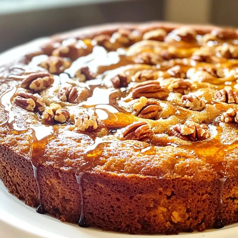 To make your Maple Pecan Coffee Cake, gather these simple ingredients: - 2 cups all-purpose flour - 1 teaspoon baking powder - 1/2 teaspoon baking soda - 1/2 teaspoon salt - 1/2 cup unsalted butter, softened - 1 cup brown sugar, packed - 2 large eggs - 1 teaspoon vanilla extract - 1/2 cup maple syrup - 1/2 cup sour cream - 1 cup pecans, chopped - 1 teaspoon ground cinnamon Measuring ingredients correctly matters. Use dry measuring cups for flour and sugar. Level off the top with a straight edge. For liquids, use a clear cup with measurement marks. Always check your measurements at eye level. This will help you get the best results. You can swap ingredients if needed. If you don't have sour cream, use plain yogurt. For a dairy-free option, use coconut oil instead of butter. You can also replace pecans with walnuts or almonds for a different taste. If you want less sugar, try using less brown sugar or a sugar substitute. First, you need to preheat your oven to 350°F (175°C). This ensures even baking. Next, grease a 9x13 inch baking pan or line it with parchment paper. Both methods work well, but parchment makes it easier to lift the cake out later. In a large bowl, cream together the softened butter and brown sugar. Use a mixer for about 3-4 minutes until it looks light and fluffy. Then, add the eggs one by one, mixing well after each. After that, stir in the vanilla extract and maple syrup. Mix until everything is well combined. Take a medium bowl to whisk together the dry ingredients. Combine the flour, baking powder, baking soda, and salt. This step is key to help the cake rise properly. Once mixed, set this bowl aside for later. Gradually add the dry mixture to the wet bowl. Alternate with the sour cream. Start and end with the flour mixture. Stir gently until just combined. Then, fold in the chopped pecans and ground cinnamon. Pour the batter into your prepared pan and smooth the top with a spatula. Bake for 30-35 minutes. A toothpick should come out clean when inserted in the center. After baking, let the cake cool in the pan for about 10 minutes. Then, transfer it to a wire rack to cool completely. For a sweet finish, drizzle extra maple syrup over the cooled cake just before serving. This adds a lovely shine and extra flavor. Enjoy your Maple Pecan Coffee Cake! To get a light and fluffy cake, use softened butter. This helps it mix well with sugar. Cream them together until the mix is light in color. This usually takes about 3-4 minutes. Make sure to add eggs one at a time. This step helps trap air and makes the cake rise. The key to a great flavor lies in your ingredients. Use high-quality maple syrup for a rich taste. The brown sugar adds a nice depth. Don’t skip the cinnamon; it adds warmth and spice. You can adjust these ingredients to suit your taste. If you want a sweeter cake, add a bit more maple syrup or sugar. Ovens can vary in temperature. If your oven runs hot, check your cake a bit earlier. Use a toothpick to test for doneness. Insert it into the center; if it comes out clean, the cake is done. If it’s not set, give it a few more minutes. Always keep an eye on it during the last few minutes of baking. {{image_2}} You can add chocolate chips for a sweet twist. Use about 1 cup of semi-sweet or dark chocolate chips. Stir them into the batter after you fold in the pecans. The chocolate pairs well with the maple flavor. It adds a rich taste that makes the cake even more special. This mix of flavors is sure to please chocolate lovers! To make a vegan version, substitute eggs with flax eggs. Mix 1 tablespoon of ground flaxseed with 3 tablespoons of water for each egg. Replace the butter with coconut oil or vegan butter. Use almond milk instead of sour cream. This version is just as tasty and moist. You won’t miss the eggs or dairy at all! For a gluten-free cake, swap all-purpose flour for a gluten-free blend. Make sure it has a good binding agent, like xanthan gum. You can also use almond flour for a nutty flavor. Just remember, gluten-free flours can change the texture. Keep an eye on the baking time, as it might vary. Enjoy the same delicious taste without the gluten! To store leftover cake, first let it cool completely. Place the cake in an airtight container. You can also cover it tightly with plastic wrap. Store it at room temperature for up to 3 days. If you want it to last longer, the fridge is a good choice. Just be aware that the cake may dry out a bit in the fridge. To freeze your Maple Pecan Coffee Cake, cut it into slices. Wrap each slice in plastic wrap. Then place the slices in a freezer bag or container. Make sure to remove as much air as possible. This method helps prevent freezer burn. The cake will stay fresh for up to 3 months. When you’re ready to enjoy it, just thaw in the fridge overnight. To reheat your coffee cake, you have a few options. For the best taste, use the oven. Preheat it to 350°F (175°C). Place the cake on a baking sheet. Heat for about 10-15 minutes, or until warm. If you’re in a hurry, you can use the microwave. Heat a slice for about 20-30 seconds. Be careful not to overheat it, as it can become tough. Enjoy your warm cake with a drizzle of maple syrup for extra flavor! Yes, you can make this coffee cake ahead of time. Bake it, let it cool, and store it. Wrap it tightly in plastic wrap or foil. Keep it in the fridge for up to three days. For longer storage, freeze it for up to two months. Just remember to thaw it in the fridge overnight before serving. Maple Pecan Coffee Cake lasts about three days at room temperature. If you store it in the fridge, it can last up to a week. Keep it wrapped to prevent it from drying out. If you freeze it, it can last for two months. Just make sure to wrap it well. Absolutely! You can use other nuts if you prefer. Walnuts, almonds, or hazelnuts all work well. Just chop them up as you would the pecans. Each nut will add its own flavor and texture to the cake. Feel free to experiment and find your favorite combination. Serve the cake warm or at room temperature. Slice it into pieces and place them on decorative plates. For a nice touch, drizzle some extra maple syrup on top. You can also sprinkle crushed pecans as a garnish. This makes the cake look beautiful and inviting. Enjoy it with a cup of coffee or tea for a delightful treat! You learned about the key ingredients and steps to make Maple Pecan Coffee Cake. We discussed tips for a light texture and flavor balance. Variations include chocolate chips and vegan options, giving you more choices. Proper storage methods help keep your cake fresh. As you begin your baking journey, remember to experiment and enjoy the process. The right ingredients and techniques lead to a delicious treat. Happy baking!