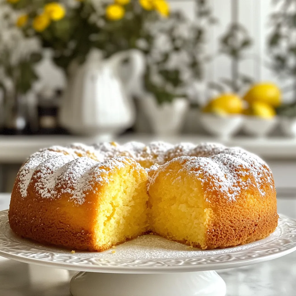 To make the perfect French butter cake, gather these simple ingredients: - 1 cup unsalted butter, softened - 1 ½ cups granulated sugar - 4 large eggs - 2 teaspoons vanilla extract - 2 cups all-purpose flour - 1 tablespoon baking powder - ½ teaspoon salt - 1 cup whole milk - Zest of 1 lemon (optional for added flavor) - Powdered sugar for dusting Each ingredient plays a key role in creating a moist and flavorful cake. The unsalted butter adds richness, while the granulated sugar gives it sweetness. Eggs bind everything together, and vanilla extract adds a lovely aroma. All-purpose flour provides structure, and baking powder helps it rise. Salt balances the sweetness, and whole milk keeps the cake moist. Optional lemon zest can brighten the flavor, adding a refreshing touch. Lastly, a dusting of powdered sugar gives a beautiful finish. Make sure to measure your ingredients precisely. Good measurements lead to a great cake! {{ingredient_image_1}} - Preheat your oven to 350°F (175°C). Grease and flour a 9-inch round cake pan. You can also line it with parchment paper for easy removal. - In a large bowl, cream 1 cup of softened unsalted butter and 1 ½ cups of granulated sugar. Use an electric mixer on medium speed. Mix until the mixture is light and fluffy, about 5 minutes. - Next, add 4 large eggs one at a time. Mix well after each egg. Then blend in 2 teaspoons of vanilla extract. If you want, add some lemon zest for an extra zing. - In another bowl, whisk together 2 cups of all-purpose flour, 1 tablespoon of baking powder, and ½ teaspoon of salt. This helps to evenly distribute the baking powder and salt. - Gradually add the dry mix to the butter mixture. Alternate this with 1 cup of whole milk. Start and end with the flour mixture. Mix until just combined, and be careful not to overmix. - Pour the batter into your prepared cake pan. Use a spatula to smooth the top. This helps the cake rise evenly. - Bake for 30-35 minutes. The cake should turn golden brown. To check doneness, insert a toothpick in the center. It should come out clean. - After baking, remove the cake from the oven. Let it cool in the pan for about 10 minutes. Then, transfer it to a wire rack to cool completely. - Before serving, dust the cooled cake with powdered sugar. This adds a lovely touch and makes it look fancy. Enjoy your delicious French butter cake! - Ensuring room temperature ingredients: Always use room temperature butter, eggs, and milk. This helps them mix better and creates a light texture. Take them out of the fridge about 30 minutes before you start. - Avoiding overmixing the batter: Mix just until the ingredients are combined. Overmixing can make the cake tough. You want a tender crumb, so stop mixing when you no longer see dry flour. - Checking doneness with a toothpick: Insert a toothpick in the center of the cake. If it comes out clean, the cake is done. If it has batter on it, bake for a few more minutes. - Cooling tips for maintaining moisture: Let the cake cool in the pan for about 10 minutes. Then, move it to a wire rack. This keeps the cake from getting soggy and helps it stay moist. - Ways to enhance flavor, including using lemon zest: Add lemon zest for a fresh taste. It brightens the cake and adds a nice twist. You can also try orange or lime zest for different flavors. Pro Tips Room Temperature Ingredients: Make sure your butter, eggs, and milk are at room temperature before starting. This helps create a smoother batter and ensures even baking. Don’t Overmix: Once you add the flour mixture, mix just until combined. Overmixing can lead to a dense cake texture. Use Parchment Paper: For an easy release, consider lining your cake pan with parchment paper, especially if you’re unsure about sticking. Flavor Variations: Experiment with different zests (like orange or lime) or add a splash of almond extract for a unique twist on the classic butter cake flavor. {{image_2}} You can make French butter cake even more fun. Here are some tasty ideas: - Adding different citrus flavors: Try adding orange or lime zest. These flavors give your cake a fresh twist. Just mix the zest into the batter like you would with lemon zest. - Incorporating chocolate or cocoa powder: Want a rich flavor? Add cocoa powder to the dry mix. Use about ½ cup for a chocolate version. This will make your cake moist and delicious. - Making it a layered cake with frosting: Bake two cakes instead of one. Stack them with your favorite frosting in between. This makes a fancy dessert for parties or special occasions. - Serving as a Bundt cake or mini cakes: You can use a Bundt pan for a fun shape. This way, the cake looks great and is easy to serve. Mini cakes are perfect for personal treats. Just divide the batter into smaller pans and adjust the baking time. These variations let you play with flavors and styles. Each twist makes French butter cake a new delight. - Room Temperature Storage Tips: Keep the cake in a cool, dry place. Use a cake dome or cover it with plastic wrap. This keeps the cake soft and fresh for up to three days. - Refrigeration Methods for Prolonged Freshness: If you have leftovers, wrap the cake tightly in plastic wrap. Place it in the fridge. This helps it stay fresh for about a week. Just make sure it’s well-covered to avoid drying out. - Freezing Directions for Longer-Lasting Cake: For long-term storage, you can freeze the cake. Wrap it in plastic wrap, then in aluminum foil. It can last for three months in the freezer. When you're ready to eat it, thaw it overnight in the fridge. - Reheating Tips for Serving After Storage: To warm the cake, preheat your oven to 350°F (175°C). Place the cake in for about 10-15 minutes. This makes it taste fresh again. You can also microwave a slice for about 10-15 seconds. Just be careful not to overheat it. What is the history of French Butter Cake? French Butter Cake has roots in the classic French culinary tradition. It showcases rich flavors and simple ingredients. Bakers in France often made this cake for special occasions. Its buttery texture and light sweetness make it a favorite treat. Can I substitute different types of flour or sugar? Yes, you can use different flours or sugars. If you want a nutty taste, try almond flour. For a healthier option, consider using coconut sugar. Just keep in mind that this may change the cake's texture and flavor. How can I make a gluten-free version of French Butter Cake? To make a gluten-free version, use a gluten-free flour blend. Ensure it has a good mix of starches and protein. You can also add a bit of xanthan gum for better texture. Follow the same steps in the recipe. What are the best serving suggestions for this cake? Serve this cake with fresh berries or whipped cream. You can also drizzle it with chocolate sauce or a fruit glaze. Dusting with powdered sugar adds a lovely touch, too. Each of these options brings out the cake's rich flavor. Can I use a different type of cake pan for this recipe? Absolutely! You can use a Bundt pan or a loaf pan if you prefer. Just adjust the baking time. Make sure the pan is well greased to prevent sticking. A different shape can make your cake look unique! French Butter Cake is a delicious and easy treat. We covered its simple ingredients, preparation steps, and tips for success. Variations allow you to get creative, too. Remember to store it properly for the best taste. Whether you add citrus or make it a layered cake, there's no wrong way to enjoy it. Try this cake and make it your own!