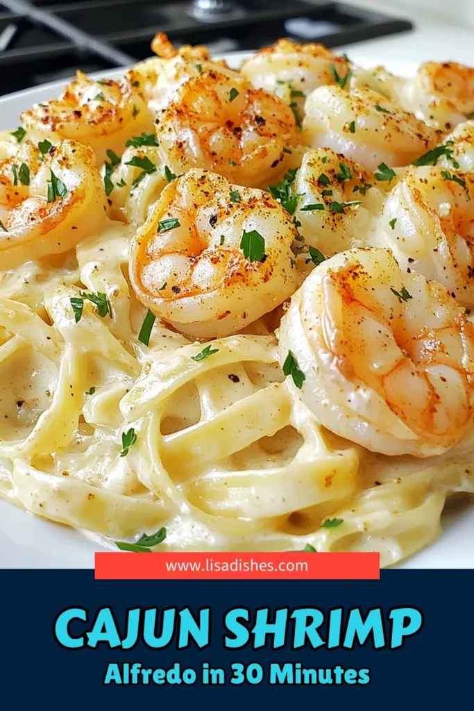 Indulge in the flavors of our Cajun shrimp Alfredo recipe! This creamy Cajun fettuccine combines perfectly cooked shrimp with a deliciously easy Alfredo sauce recipe, making it the ultimate shrimp pasta dinner. Coated in Cajun seasoning, this dish is bursting with flavor and ready in just 30 minutes! Click to save this recipe and impress your family tonight! #CajunShrimpAlfredo #ShrimpPasta #EasyDinnerRecipes #PastaLovers