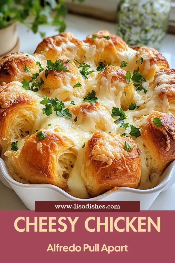 Indulge in the ultimate comfort food with this Chicken Alfredo Monkey Bread recipe! Combining tender chicken, rich Alfredo sauce, and fluffy biscuit dough, this dish is perfect for family dinners or gatherings. It's easy to make and packed with cheesy goodness. Try this delicious Monkey Bread recipe today and impress your guests! Save it for your next meal inspiration! #ChickenAlfredoMonkeyBread #MonkeyBreadRecipe #ComfortFoodRecipes #BiscuitDoughRecipes