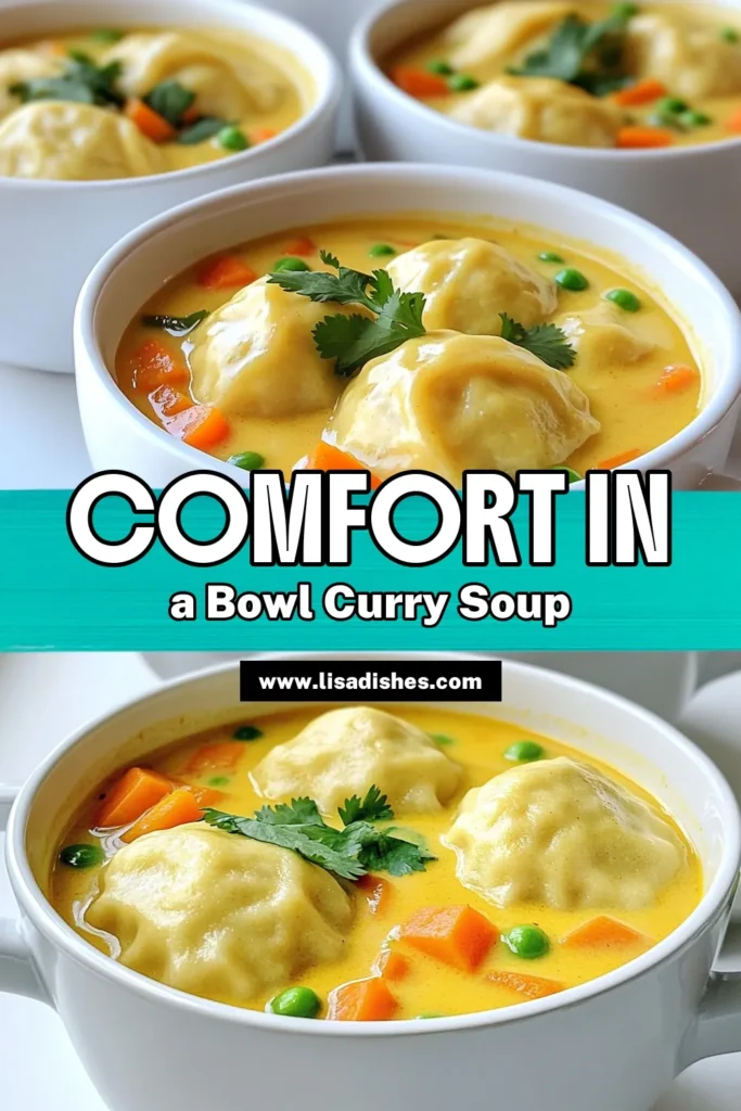 Warm up with a delicious bowl of Curry Dumpling Soup! This cozy recipe combines flavorful spices, fresh veggies, and tender dumplings for a perfect meal. Follow our easy instructions for making homemade dumplings and a rich, comforting broth. Perfect for chilly nights or as a crowd-pleasing dish. Click through to explore this mouthwatering recipe and bring a taste of comfort to your kitchen! #CurryDumplingSoup #ComfortFood #HealthyRecipes #HomemadeDumplings
