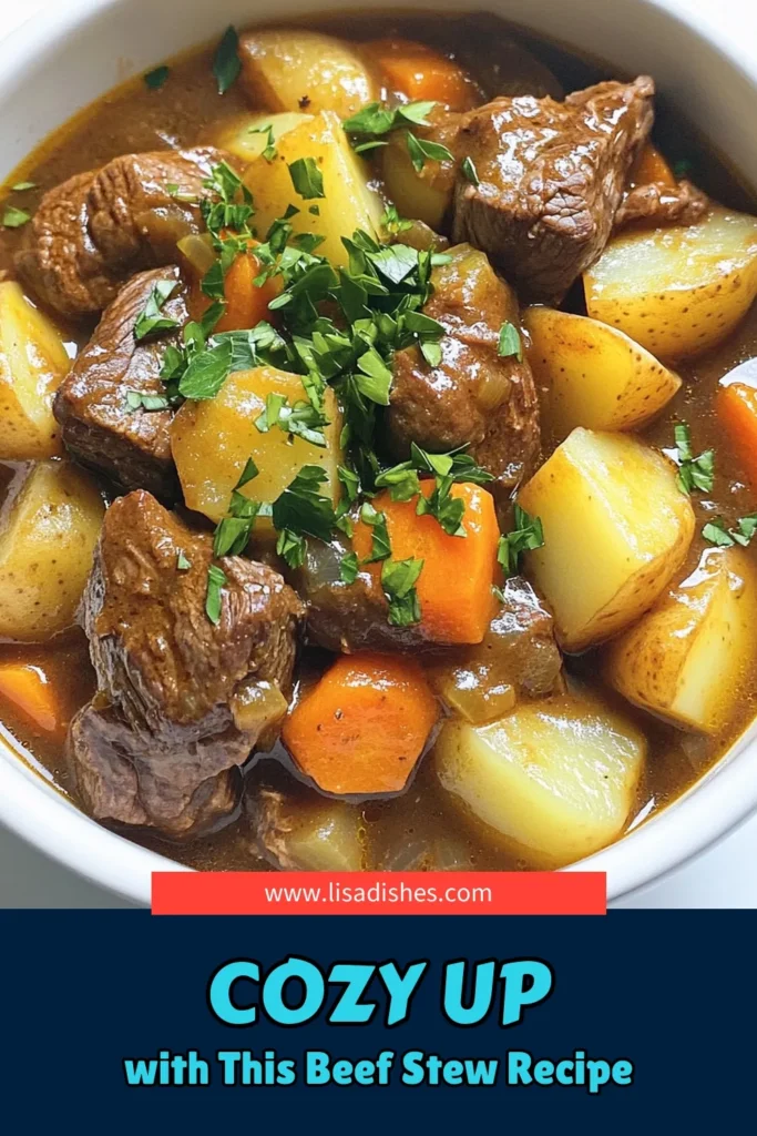 Warm up your family dinners with this delicious Slow Cooker Rustic Beef Stew! This hearty recipe features tender beef, fresh vegetables, and aromatic herbs simmered to perfection, making it the ultimate comfort food. It's easy to prepare and cooks all day while you go about your activities. Click through to explore the full recipe and elevate your meal times! #SlowCooker #BeefStew #ComfortFood #EasyRecipes