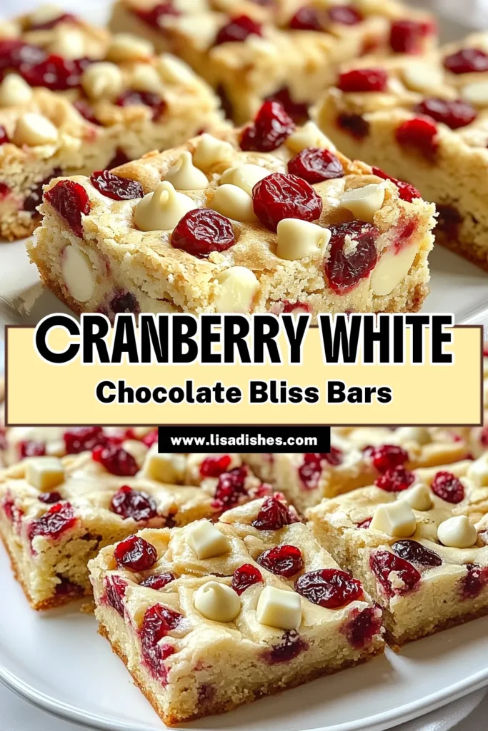 Indulge in the ultimate Cranberry White Chocolate Blondies with this easy blondie dessert recipe! Bursting with sweet dried cranberries and creamy white chocolate chips, these blondies are a must-try for any dessert lover. Perfect for sharing or enjoying solo, this best blondies recipe creates soft, chewy squares that melt in your mouth. Ready to impress your friends? Save this delicious White Chocolate Cranberry dessert recipe now! #BlondieRecipe #CranberryBlondies #DessertLovers #BakingFun