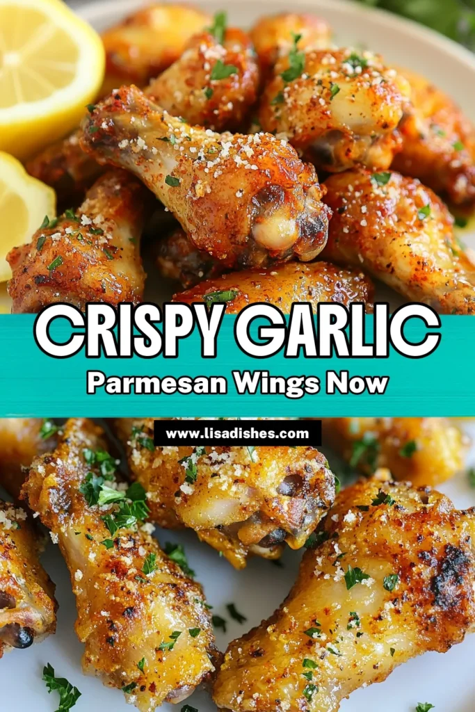Indulge in the deliciousness of Air Fryer Garlic Parmesan Wings! This crispy chicken wings recipe creates perfectly golden wings coated in a flavorful garlic parmesan wing sauce. Ideal for gatherings or a cozy night in, these healthy chicken wing recipes are both easy and satisfying. Try this easy air fryer recipe today and elevate your snack game. Save this for your next party! #AirFryerRecipes #ChickenWings #HealthyEating #GarlicParmesan