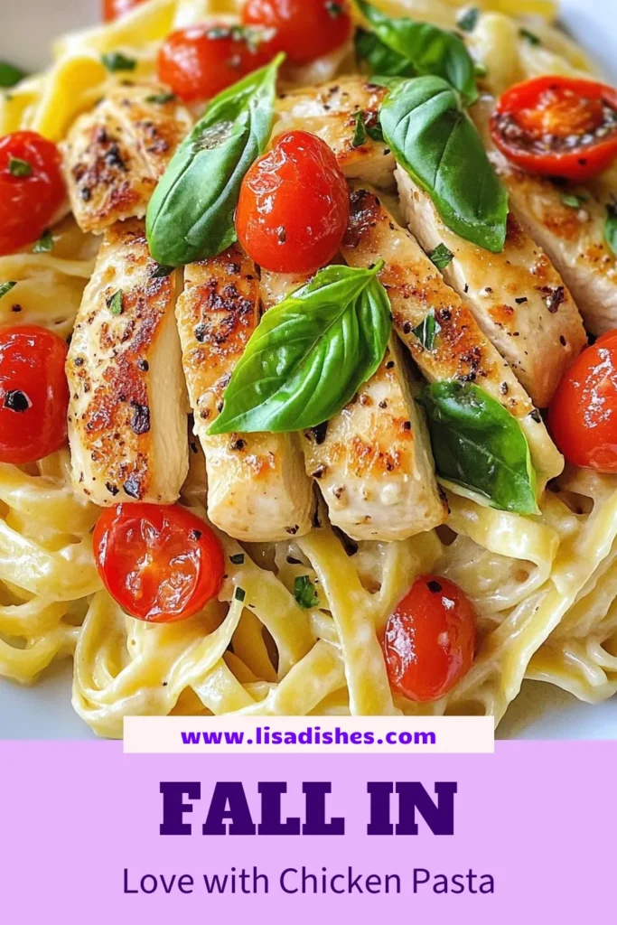 Indulge in the deliciousness of Marry Me Chicken Pasta! This creamy chicken pasta recipe combines tender chicken, ripe cherry tomatoes, and fettuccine in a rich sauce that will have everyone asking for seconds. Perfect for a romantic dinner or an easy weeknight meal, this Italian chicken pasta is sure to impress. Try this recipe today for an unforgettable dining experience! Save this easy dinner recipe now! #MarryMeChickenPasta #CreamyChickenPasta #EasyDinnerRecipes #ItalianChickenPasta