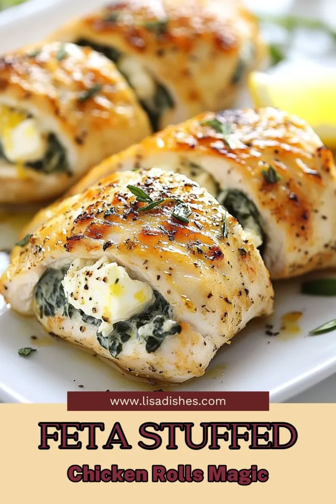 Looking for a delicious and healthy chicken recipe? Try this feta spinach stuffed chicken! This easy chicken dinner is perfect for busy weeknights. With tender chicken breasts rolled around a creamy spinach and feta filling, it’s a delightful twist on traditional stuffed chicken breast. Get ready to impress your family and friends! Save this spinach feta recipe and enjoy flavors that everyone will love. #HealthyRecipes #ChickenDinner #SpinachFeta #StuffedChickenBreast