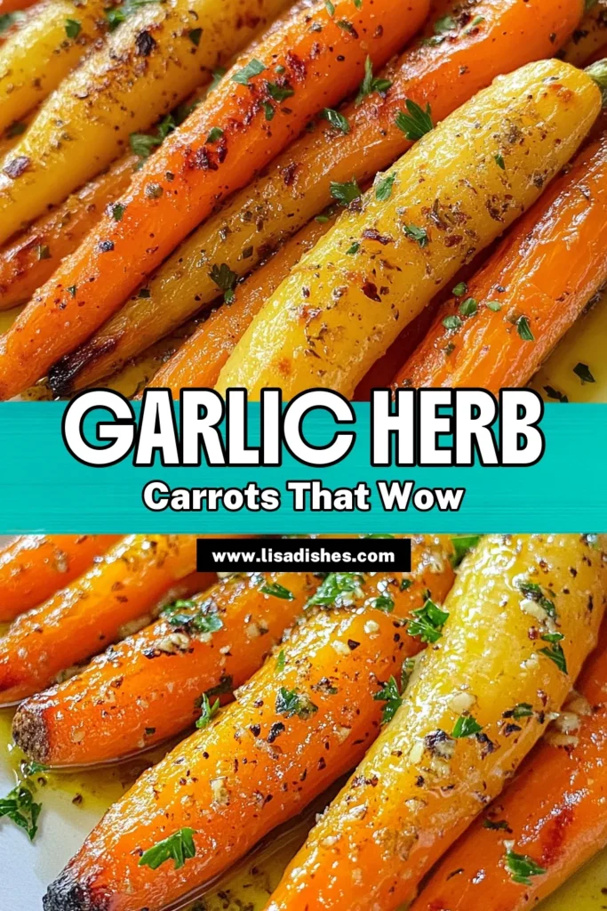 Discover the deliciousness of garlic herb roasted carrots! This easy roasted carrots side dish is perfect for any meal. Follow our roasted baby carrots recipe for tender, caramelized flavors infused with garlic, thyme, and rosemary. Elevate your healthy vegetable recipes collection with our oven roasted carrots with garlic that are sure to impress. Save this recipe for your next dinner! #RoastedCarrots #HealthyRecipes #CarrotRecipes #EasyCooking