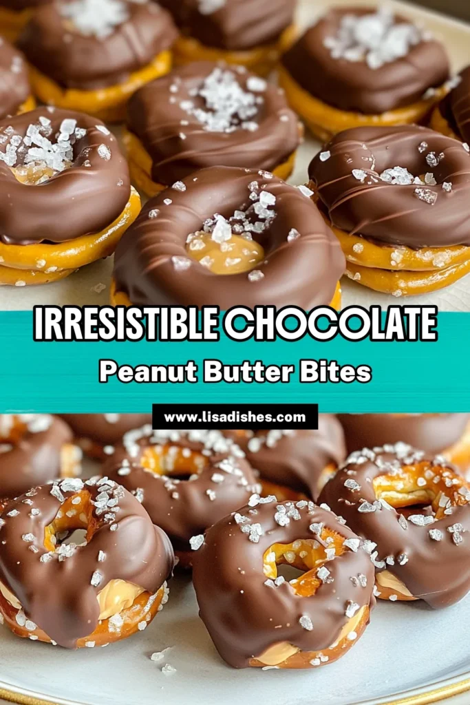 Indulge in these irresistible chocolate dipped pretzel bites, the perfect blend of sweet and salty! These peanut butter pretzel snacks are not only easy dessert recipes but also require no baking. In just 15 minutes, create delicious no-bake chocolate treats that everyone will love. Perfect for parties or a tasty snack, these chocolate pretzel recipes will have you reaching for more. Try this simple recipe and wow your guests! #ChocolateDippedPretzelBites #EasyDessertRecipes #NoBakeTreats #ChocolatePretzelRecipes