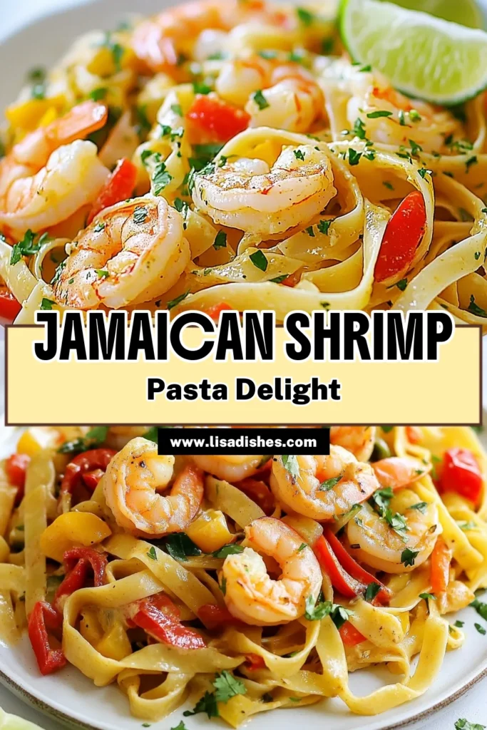 Experience a burst of flavor with this Jamaican shrimp pasta that's perfect for any occasion! This coconut milk shrimp pasta combines tender shrimp and colorful veggies, all seasoned with authentic jerk seasoning. Enjoy this easy shrimp fettuccine for a delightful tropical shrimp pasta dish. Ready in just 25 minutes, it's a quick and tasty dinner option. Save this recipe and bring a taste of Jamaica to your kitchen tonight! #JamaicanShrimpPasta #ShrimpRecipes #QuickDinner #PastaLovers