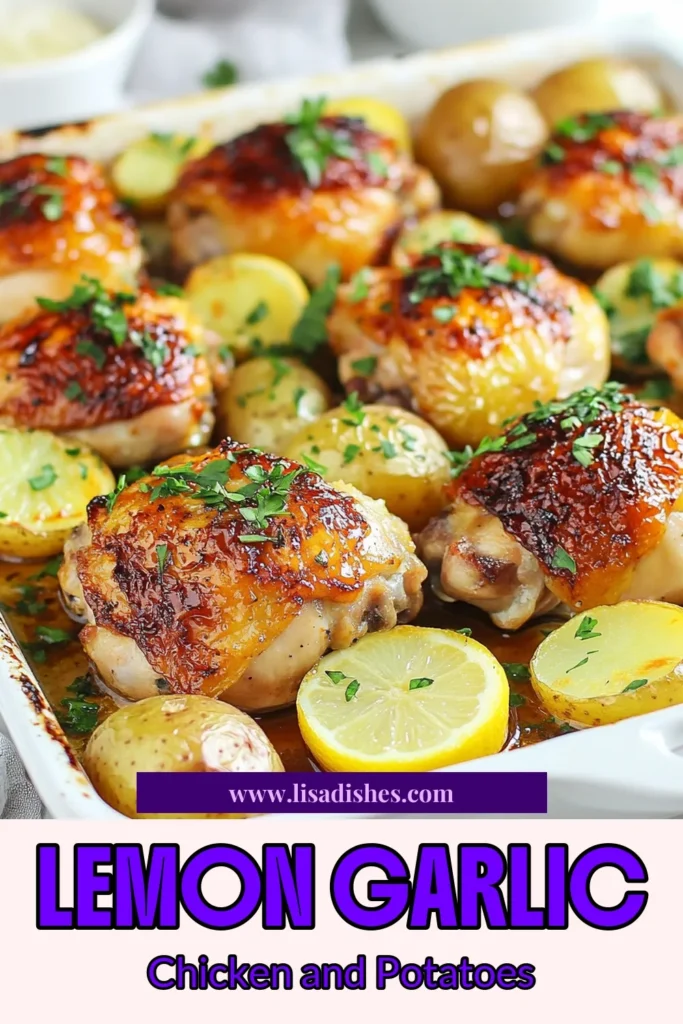 Discover the delight of a Greek chicken traybake with this easy recipe featuring lemon garlic chicken and roasted lemon potatoes. Perfect for busy nights, this one-pan Greek chicken dish packs flavor and simplicity, all made in a single tray. With crispy chicken thighs and tender potatoes infused with garlic and lemon, it’s a meal everyone will love! Save this recipe for your next dinner! #GreekChickenTraybake #EasyChickenRecipes #LemonGarlicChicken #RoastedLemonPotatoes