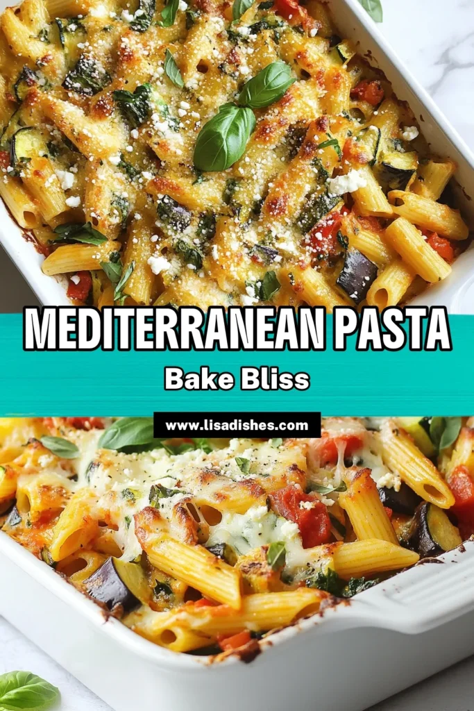 Discover a delicious Mediterranean vegetable pasta bake that’s perfect for a cozy dinner! This easy pasta bake combines colorful veggies, ricotta, feta, and mozzarella for a healthy meal that celebrates Mediterranean cuisine. Packed with flavor and nutrition, it’s one of the best healthy pasta recipes for families. Save this vegetarian baked pasta recipe for your next meal inspiration! #MediterraneanCuisine #HealthyRecipes #PastaBake #VegetarianDinner