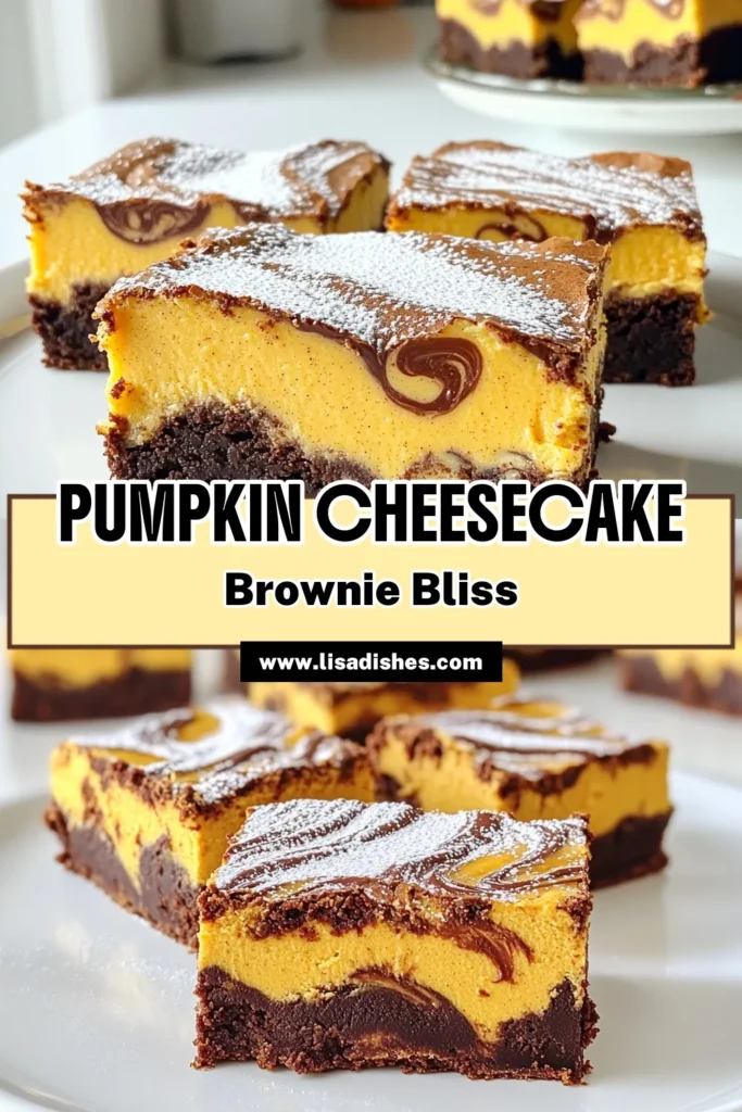 Indulge in the flavors of fall with these delicious Pumpkin Cheesecake Brownie Bars! Perfect for any occasion, this easy recipe combines rich brownie layers with creamy pumpkin cheesecake for a delightful treat. Learn how to create this irresistible dessert with simple steps and enjoy a slice of happiness. Click to explore the recipe and elevate your dessert game today! #PumpkinCheesecake #BrownieBars #FallBaking #DessertRecipes