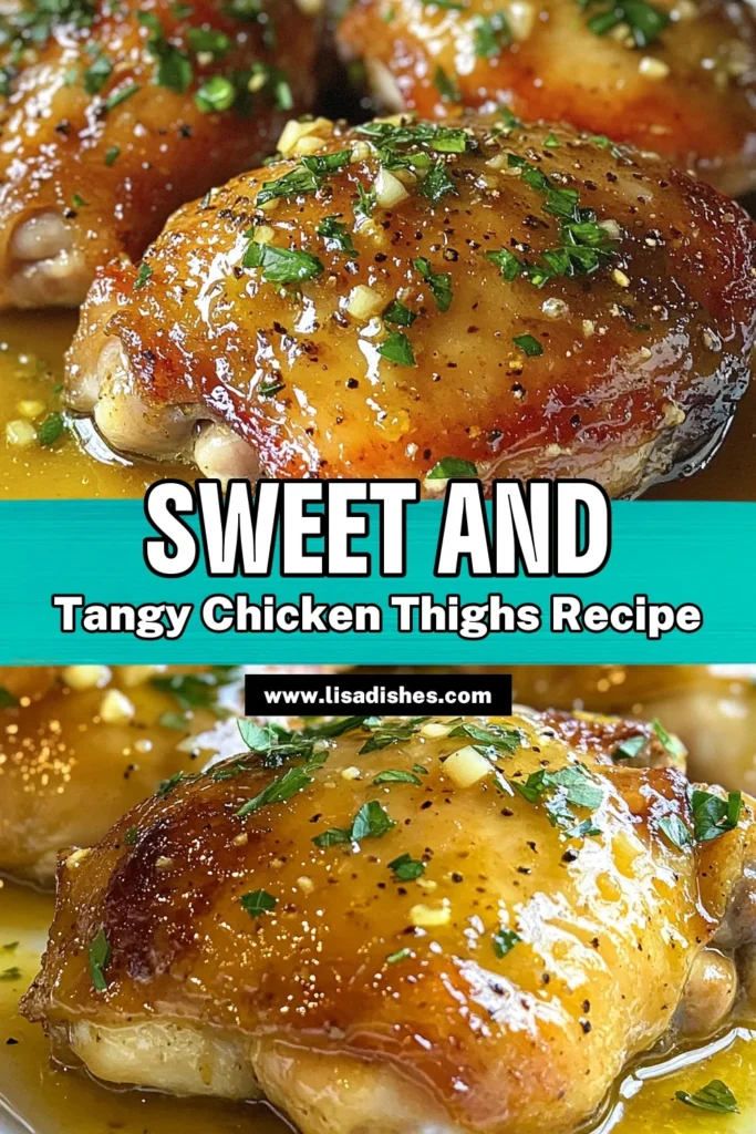 Discover the deliciousness of honey mustard chicken thighs with this easy chicken thigh recipe! Perfect for busy nights, these oven-baked chicken thighs are coated in a tangy honey mustard sauce that caramelizes beautifully. With just a few simple ingredients, including bone-in chicken thighs, this recipe is sure to be a family favorite. Try it out and save for your next meal! #HoneyMustardChickenThighs #EasyChickenThighRecipe #OvenBakedChickenThighs #ChickenRecipes