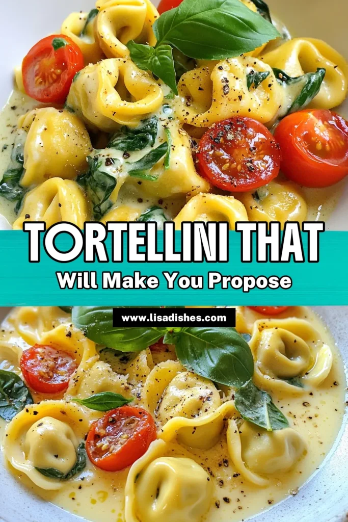 Discover the perfect Marry Me Tortellini recipe that will impress anyone at your dinner table. This creamy tortellini dish combines cheese tortellini with spinach and cherry tomatoes, creating a delightful meal that's easy to prepare. Ideal for romantic pasta meals, this dish serves four and is ready in just 30 minutes. Try it tonight and enjoy a heartwarming dinner! Save this recipe for your collection! #MarryMeTortellini #EasyDinnerRecipes #CreamyTortellini #PastaLove