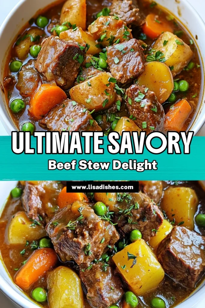 Warm up with this hearty beef stew, featuring a savory beef stew recipe that will delight your taste buds. Made with tender beef chuck, this easy slow cooker beef stew is perfect for busy nights. Slow-cooked to perfection, every bite of this beef chuck stew is packed with flavor and comfort. Discover how to make this scrumptious dish and gather around the table with family. Click for the full recipe! #slowcookedbeefstew #heartybeefstew #beefchuckstew #easyslowcookerbeefstew