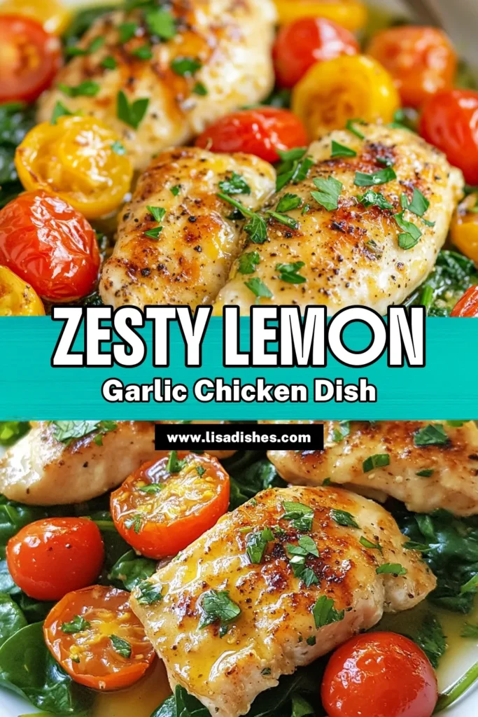 Discover the ultimate lemon garlic chicken recipe that’s perfect for a quick and flavorful skillet chicken dinner! This easy chicken recipe combines juicy chicken with fresh spinach and tomatoes, all cooked in one pan for minimal cleanup. Ready in just 30 minutes, this one pan lemon chicken is a delicious weeknight meal your family will love. Try it today and savor the flavor! #EasyChickenRecipes #LemonGarlicChicken #SkilletDinner #OnePanMeals