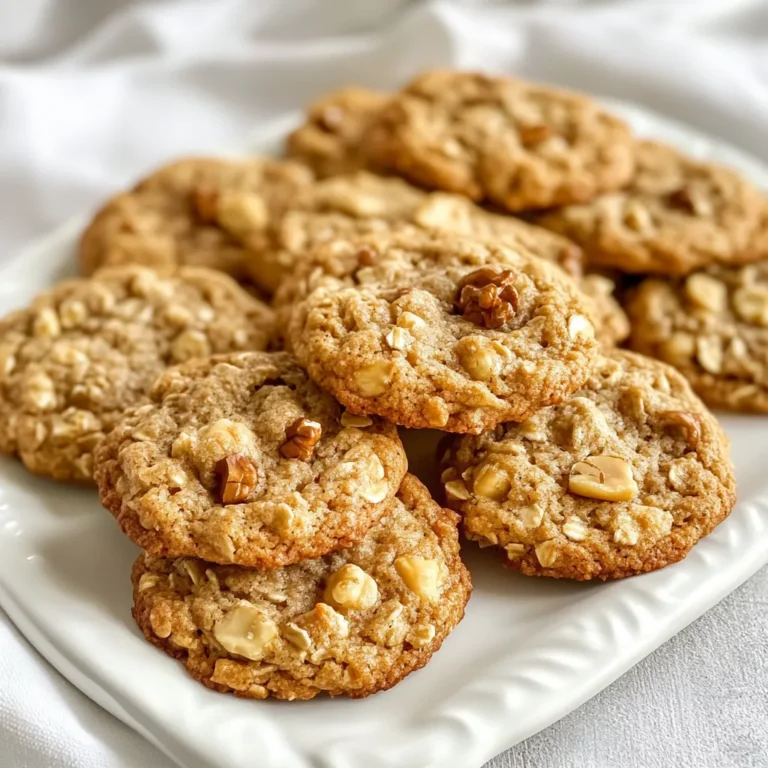 To make the best Peanut Butter Banana Oat Cookies, gather these simple ingredients: - 2 ripe mashed bananas - 1 cup natural peanut butter - 1 cup rolled oats - Optional ingredients: 1/2 cup dark chocolate chips, 1/4 cup chopped walnuts - Sweetener options: 1/4 cup honey or maple syrup - Flavor enhancers: 1/2 teaspoon vanilla extract, 1/4 teaspoon baking soda, 1/4 teaspoon salt Each ingredient plays a key role. The bananas provide natural sweetness and moisture. Peanut butter adds rich flavor and protein. Oats give the cookies their hearty texture. You can add dark chocolate chips for a sweet touch or walnuts for crunch. Honey or maple syrup can boost the sweetness to your liking. The vanilla, baking soda, and salt enhance the overall flavor. Using ripe bananas makes a big difference. They mash easily and are sweeter. Choose natural peanut butter without added sugars. It gives a pure taste. Rolled oats help bind the cookies and add fiber. You can customize your cookie with the optional ingredients based on your taste. This simple list makes it easy to whip up a batch of cookies that taste great and are healthy too! {{ingredient_image_1}} First, set your oven to 350°F (175°C). This temperature helps cookies bake evenly. Next, prepare your baking sheet by lining it with parchment paper. This step keeps the cookies from sticking and makes cleanup easy. In a large bowl, combine your mashed bananas with the natural peanut butter. Mix them well until they form a smooth blend. Then, add your rolled oats, honey or maple syrup, vanilla extract, baking soda, and salt. Stir everything together until fully mixed. If you want, fold in dark chocolate chips or chopped walnuts. These add extra flavor and a nice crunch. Now it’s time to shape your cookies. Using a tablespoon or cookie scoop, drop spoonfuls of the dough onto the prepared baking sheet. Make sure to space them about 2 inches apart. This space allows them to spread while baking. To help them cook evenly, gently flatten each cookie with the back of a fork or your fingers. This simple step ensures a nice, even bake. Using ripe bananas is key. They add natural sweetness and moisture. I recommend choosing bananas with brown spots. This shows they are sweet and soft. When it comes to baking time, you can play around. Bake for 10 minutes for a chewy cookie. If you want them crispy, add a couple more minutes. Keep an eye on them so they do not burn. You can add nuts or chocolate chips for extra taste. Chopped walnuts give a nice crunch. Dark chocolate chips add a rich flavor. If you want a different sweetness, try using maple syrup. It gives a unique twist. You can also use agave syrup or date syrup. These options can change the flavor profile while keeping it healthy. Serve your cookies on a fun plate. Add a few banana slices for color. A sprinkle of oats on top makes it look nice, too. If you want to give them as gifts, package them in clear bags. Tie them with a pretty ribbon. This makes them look special and inviting. Pro Tips Ripe Bananas: The riper the bananas, the sweeter and more flavorful your cookies will be. Look for bananas with lots of brown spots for the best results. Peanut Butter Consistency: Use a natural peanut butter that is smooth and creamy for better incorporation into the dough. If you prefer crunchy, make sure to chop larger pieces finely. Variations: Feel free to add other mix-ins like dried fruits, seeds, or different nuts to customize your cookies and enhance their nutritional value. Baking Time: Keep an eye on the cookies as they bake; ovens can vary. Remove them from the oven when they’re just golden to ensure they remain soft and chewy. {{image_2}} To make these cookies vegan, simply swap honey for maple syrup. Maple syrup offers a great sweetness without any animal products. When adding chocolate chips, choose dairy-free options to keep everything plant-based. This keeps your cookie recipe friendly for vegans. For a gluten-free version, be sure to use certified gluten-free oats. Regular oats may have gluten from cross-contamination. You can also try different nut butters. Almond or cashew butter works well. This change adds new flavors while keeping the cookies gluten-free. You can enhance the flavor of these cookies in several ways. Adding spices like cinnamon or nutmeg gives a warm taste. Try mixing in dried fruits like raisins or cranberries for a chewy texture. Seeds like chia or sunflower can also add crunch and nutrition. To keep your peanut butter banana oat cookies fresh, store them at room temperature. Place them in an airtight container. This helps keep them soft and chewy. You can also use a cookie jar with a tight lid. Avoid stacking them too high to prevent crushing. If you want to save cookies for later, freezing is a great option. First, let them cool completely. Then, wrap each cookie in plastic wrap or foil. Place the wrapped cookies in a freezer bag. You can store them for up to three months. When you're ready to enjoy them, just take a cookie out and let it thaw at room temperature. For the best texture, you can warm it in the oven at 350°F (175°C) for a few minutes. This makes them taste fresh-baked again! Yes, you can use crunchy peanut butter. It adds a nice texture to the cookies. The chunks of peanut will give each bite a little crunch. This change can also boost the peanut flavor. If you love that extra bite, go for it! These cookies stay fresh for about a week at room temperature. Store them in an airtight container. If you want them to last longer, freeze them. They can keep for up to three months in the freezer. Just remember to thaw them before enjoying! You can swap bananas for applesauce or mashed avocado. Applesauce will make the cookies softer and sweeter. Mashed avocado gives a creamy texture but will change the flavor. Both options work, so choose what you like best! Making these banana peanut butter cookies is simple and fun. You learned the key ingredients, like ripe bananas and oats, needed for great taste. The step-by-step guide helps you bake them perfectly. With tips for texture and flavor, you can customize them to your liking. Options for vegan and gluten-free cookies let everyone join in. Store them right for lasting freshness. Enjoy these tasty treats as snacks or gifts. Now, it’s time to bake and share your tasty creations!