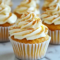 To make these delicious cupcakes, gather the following items: - 1 ½ cups all-purpose flour - 1 teaspoon baking powder - 1 teaspoon baking soda - ½ teaspoon salt - 1 tablespoon pumpkin pie spice - ½ cup unsalted butter, softened - 1 cup granulated sugar - 2 large eggs - 1 cup canned pumpkin puree - 1 teaspoon vanilla extract - ½ cup brewed espresso or strong coffee, cooled - ½ cup buttermilk If you want to add a creamy topping, consider these ingredients: - 8 oz cream cheese, softened - ½ cup unsalted butter, softened - 3 cups powdered sugar - 1 tablespoon vanilla extract You might need some swaps based on what you have: - Use coconut oil instead of unsalted butter for a dairy-free option. - Substitute almond milk for buttermilk if needed. - Try a gluten-free flour blend in place of all-purpose flour. - For sweetness, you can use brown sugar instead of granulated sugar. {{ingredient_image_1}} To start, preheat your oven to 350°F (175°C). This step is key for even baking. Next, line a 12-cup muffin pan with cupcake liners. This keeps the cupcakes from sticking. In a medium bowl, mix 1 ½ cups of all-purpose flour, 1 teaspoon baking powder, 1 teaspoon baking soda, ½ teaspoon salt, and 1 tablespoon pumpkin pie spice. Whisk these dry ingredients well and set them aside. In a large bowl, take ½ cup of softened unsalted butter and 1 cup of granulated sugar. Use an electric mixer to beat them together until light and fluffy. This should take about 3-4 minutes. Next, add 2 large eggs, one at a time. Make sure you mix well after each egg. Then, stir in 1 cup of canned pumpkin puree and 1 teaspoon of vanilla extract. Mix until the mixture is smooth. Now, it’s time to combine the dry and wet ingredients. Gradually add the dry mix, alternating with ½ cup of cooled brewed espresso or strong coffee and ½ cup of buttermilk. Start and end with the dry mix. Mix until just combined to avoid tough cupcakes. Now, fill each cupcake liner about ¾ full with the batter. This gives them room to rise without overflowing. Place the muffin pan in the preheated oven. Bake for 18-20 minutes. To check for doneness, insert a toothpick into the center of a cupcake. If it comes out clean, your cupcakes are ready. Let them cool in the pan for 5 minutes. After that, transfer them to a wire rack to cool completely before frosting. Enjoy your cozy fall treat! To make moist cupcakes, focus on your ingredients. Use room temperature butter and eggs. This helps them mix well. Also, don’t overmix your batter. Mix just until combined. Overmixing can make your cupcakes tough. Finally, check your oven’s temperature. An oven that is too hot can dry out the cupcakes. Pumpkin pie spice gives these cupcakes great flavor. You can change it up if you like. Try adding cinnamon or nutmeg for a warm kick. Cloves can add depth, too. You can even add a bit of cardamom for a unique touch. Don’t be afraid to play with the spices. Just remember to keep the balance right. Too much can overpower the pumpkin flavor. For the cream cheese frosting, make sure both the cream cheese and butter are soft. This creates a smooth texture. Gradually mix in the powdered sugar. This helps avoid lumps. Use a piping bag for a pretty look. You can add a dash of pumpkin pie spice to the frosting. This adds flavor and ties it all together. For a fun touch, sprinkle some cinnamon on top before serving. Pro Tips Use Fresh Spices: For the best flavor, use freshly ground spices in your pumpkin pie spice mix. Check for Doneness: Always test your cupcakes with a toothpick; they are done when it comes out clean. Cool Completely: Let your cupcakes cool completely before frosting to prevent melting. Customize Your Frosting: Get creative with your frosting by adding a pinch of cinnamon or nutmeg for extra flavor. {{image_2}} You can change the frosting to match your taste. For a vegan option, use coconut cream. Chill a can of coconut milk overnight. Scoop out the solid cream and whip it with powdered sugar and vanilla. This gives a light and creamy vegan frosting. For chocolate lovers, add cocoa powder to the cream cheese frosting. Use ½ cup of cocoa and mix it in after the butter and cream cheese. This rich chocolate frosting pairs well with the pumpkin flavor. To make these cupcakes gluten-free, swap all-purpose flour for gluten-free flour. Many blends work well, but look for one that contains xanthan gum. This helps the cupcakes rise and stay moist. Follow the same steps in the recipe. The taste and texture will still be delicious. Want smaller bites? Make mini cupcakes! Fill each mini liner about halfway with batter. Bake for 12-15 minutes. Check with a toothpick for doneness. These mini treats are great for sharing. You can also serve them as a dessert at parties. Top with a sprinkle of cinnamon or a drizzle of caramel for extra flair. To keep your pumpkin spice latte cupcakes fresh, store them in an airtight container. This will help keep them moist. Place a piece of wax paper between layers if you stack them. Store them at room temperature for up to three days. If you want them to last longer, consider the fridge. You can freeze these cupcakes for later. First, make sure they are completely cool. Wrap each cupcake tightly in plastic wrap. Then, place them in a freezer bag or container. They can stay in the freezer for up to three months. When ready to eat, let them thaw in the fridge overnight. Homemade cupcakes taste best within the first few days. After that, they may dry out. If you see any signs of mold or a change in smell, throw them away. To keep them fresh, avoid leaving them out in the open. Always store them in a cool, dry place. Yes, you can make these cupcakes ahead of time. Bake them and let them cool completely. Then, store them in an airtight container at room temperature. They stay fresh for up to three days. You can also freeze them for up to three months. Just wrap each cupcake well in plastic wrap before freezing. When ready to serve, thaw them overnight in the fridge. If you don't have buttermilk, there are easy swaps. You can mix one cup of milk with one tablespoon of vinegar or lemon juice. Let it sit for five minutes to sour. You can also use plain yogurt or sour cream. Just thin them with a little milk until smooth. These options will work well in the cupcakes. Absolutely! These cupcakes fit perfectly at any fall-themed party. They bring the cozy flavors of pumpkin spice and coffee. Their warm aroma fills the air, making your guests feel right at home. You can even decorate them with cream cheese frosting or fall-themed sprinkles. They are sure to impress everyone at your gathering. You now have all you need to make delicious Pumpkin Spice Latte Cupcakes. We covered the key ingredients, step-by-step instructions, and helpful tips for smooth mixing. I showed you variations like vegan frosting and mini cupcakes. Storing these treats correctly ensures they stay fresh. Keep experimenting to find your perfect flavor. Enjoy sharing these tasty cupcakes at your next fall party!