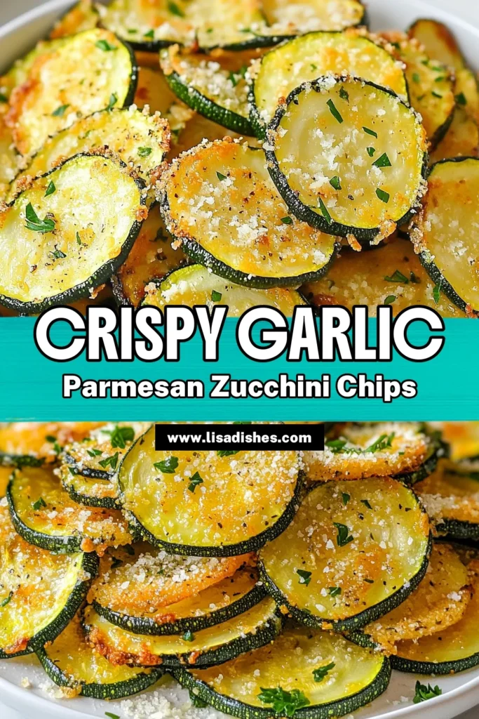 Looking for a delicious snack that's both healthy and satisfying? Try these Garlic Parmesan Zucchini Chips! This easy baked zucchini chips recipe transforms simple zucchini into low-carb zucchini chips that are crispy and packed with flavor. Perfect as a healthy zucchini snack, these chips are sure to impress. Don’t miss out on this guilt-free treat! Save this recipe for later! #HealthyZucchiniSnacks #BakedZucchiniChipsRecipe #CrispyZucchiniChips #LowCarbZucchiniChips