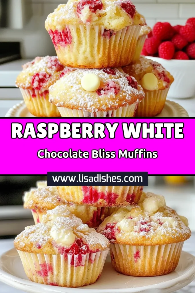 Indulge in these delicious white chocolate raspberry muffins! This raspberry white chocolate muffins recipe is perfect for any occasion, offering a delightful blend of sweet and tart flavors. With simple ingredients, these easy muffin recipes are a great way to enjoy homemade muffins with raspberries. Try the best raspberry muffins today and impress your family and friends! Save this recipe now for a delightful treat! #MuffinRecipes #BakingInspiration #DessertIdeas #HomemadeMuffins