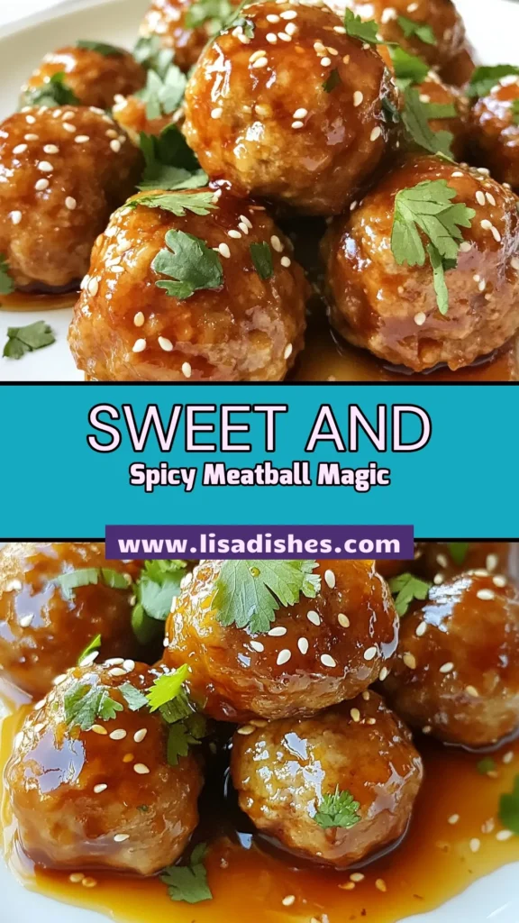 Discover the perfect balance of heat and sweetness with these Sriracha honey meatballs! This spicy meatball recipe features tender ground beef meatballs coated in a delicious honey glaze. It's an easy meatball recipe that will impress your family and friends. Perfect for any occasion, these honey glazed meatballs are a must-try! Save this recipe for your next meal! #SrirachaHoneyMeatballs #SpicyMeatballRecipe #HoneyGlazedMeatballs #EasyMeatballRecipe