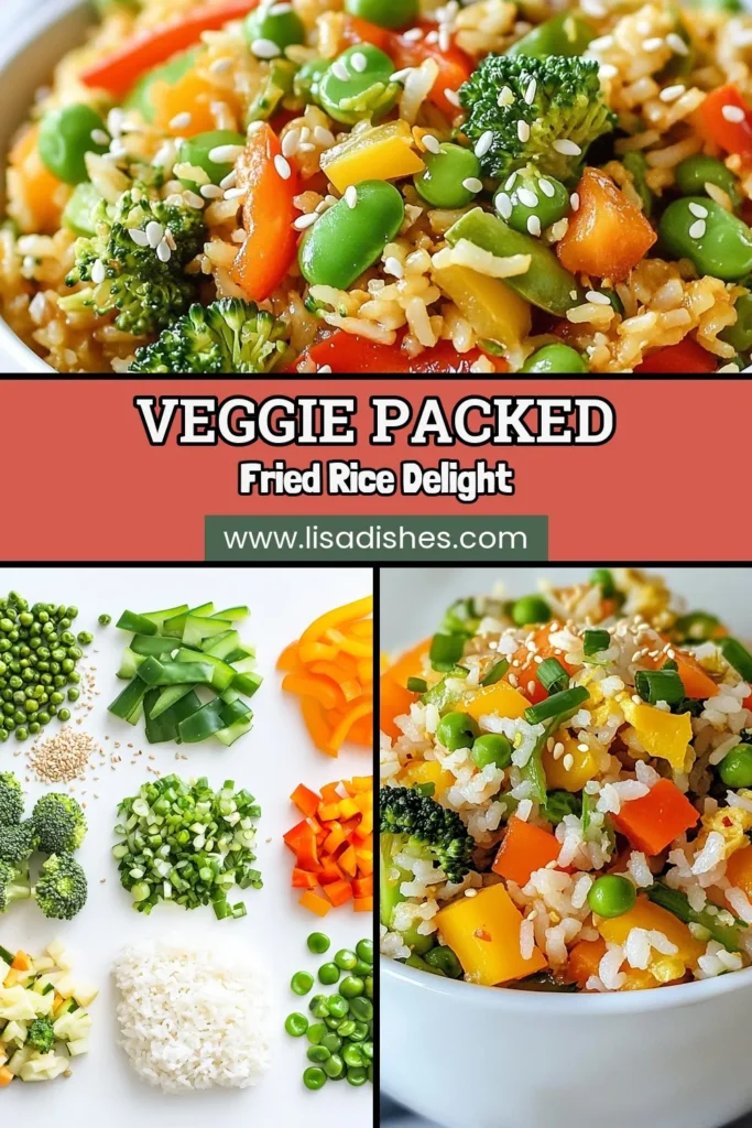 Discover the ultimate veggie fried rice recipe that’s perfect for quick vegetarian meals! This healthy fried rice features jasmine rice loaded with vibrant stir-fried vegetables like bell peppers, broccoli, and snap peas. In just 20 minutes, you can whip up a delicious and nutritious dish that everyone will love. Save this easy recipe for a wholesome dinner tonight! #VeggieFriedRice #HealthyFriedRice #StirFriedVegetableRice #QuickVegetarianMeals