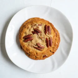 Here are the ingredients you need for brown butter pecan cookies. Each item plays a key role in creating that rich, nutty flavor. - 1 cup unsalted butter - 1 cup brown sugar, packed - 1/2 cup granulated sugar - 1 large egg + 1 egg yolk - 2 teaspoons vanilla extract - 2 cups all-purpose flour - 1 teaspoon baking soda - 1/2 teaspoon salt - 1 cup pecans, chopped and toasted - 1/2 teaspoon cinnamon (optional for warmth) These ingredients come together to make a cookie that is chewy, rich, and full of flavor. The unsalted butter is crucial. It allows you to control the saltiness in the final product. Brown sugar adds moisture and a deep flavor. Granulated sugar helps the cookies spread just right. The eggs are important too. They provide structure and moisture. The vanilla extract adds warmth and a classic cookie taste. Flour is the base of the cookies. It gives them their structure. Baking soda helps them rise and become soft. Pecans add crunch and a toasty flavor. Toasting them beforehand brings out their nutty essence. The optional cinnamon gives a hint of warmth. This flavor pairs well with the brown butter. Make sure to gather all these ingredients before starting your baking journey. Each one has a role to play, ensuring your brown butter pecan cookies turn out perfectly delicious. {{ingredient_image_1}} To start, melt the unsalted butter over medium heat in a medium saucepan. Cook for about 5-7 minutes. Keep stirring to stop it from burning. You will see it foam and turn a nice golden brown. This is when the flavor deepens, giving your cookies a rich taste. Once the butter cools slightly, mix it with brown sugar and granulated sugar in a large bowl. Use a mixer or a whisk to combine them well. You want a smooth and creamy texture. This mix is key to a great cookie. Now, add one whole egg and one egg yolk along with two teaspoons of vanilla extract. It is important to mix well until everything is fully blended together. This step adds moisture and flavor. In a separate bowl, whisk together two cups of all-purpose flour, one teaspoon of baking soda, and half a teaspoon of salt. If you want extra warmth, add half a teaspoon of cinnamon. Measuring the flour correctly is crucial for the right cookie texture. Next, slowly add the dry ingredients to the wet mixture. Mix just until everything is combined. Overmixing can lead to tough cookies, so be gentle here. You want a nice dough without lumps. Fold in one cup of toasted, chopped pecans into the dough. Use a spatula for this. Folding helps keep the texture light and fluffy. You want the pecans evenly spread throughout. Cover the bowl with plastic wrap and place it in the fridge for at least 30 minutes. Chilling is important because it helps the cookies hold their shape as they bake. While the dough chills, preheat your oven to 350°F (175°C). Line a baking sheet with parchment paper for easy cleanup. This step ensures your cookies bake evenly. After chilling, scoop out the dough using a cookie scoop or spoon. Roll the dough into balls and place them about 2 inches apart on the baking sheet. This spacing allows the cookies to spread without sticking together. Bake the cookies for 10-12 minutes. Look for edges that are slightly golden. The centers might seem under-baked, but they will set as they cool. Let the cookies cool on the baking sheet for about 5 minutes. After that, transfer them to a wire rack. This cooling process helps them firm up, making them perfect to enjoy. Alternative Sweeteners If you want to swap out sugar, try using coconut sugar or maple syrup. These sweeteners can add a unique flavor. Just remember, if you use liquid sweeteners, reduce the butter slightly to keep the dough thick. Different Nut Options Pecans are great, but walnuts or hazelnuts work well too. They give a different taste and crunch. If you want nut-free cookies, use sunflower seeds or pumpkin seeds instead. How to Prevent Spreading To keep cookies from spreading too much, chill the dough well. This step helps the cookies hold their shape while baking. Also, ensure your baking sheet is cool before adding the dough. Tips for Chewy vs. Crispy Texture For chewy cookies, don’t bake them too long. They should look soft in the center. If you want a crispier cookie, bake them a minute or two longer until the edges are golden brown. Pairing Ideas for Cookies These cookies pair nicely with milk, tea, or coffee. A scoop of vanilla ice cream on top makes them even better. Try serving them warm for a gooey treat. Presentation Tips For a fancy touch, dust cookies with powdered sugar before serving. You can also plate them with fresh pecans or a drizzle of chocolate for a beautiful display. Pro Tips Chill the Dough: Chilling the dough not only helps the cookies maintain their shape but also enhances the flavor as the ingredients meld together. Toast the Pecans: Toasting the pecans before adding them to the dough intensifies their flavor and adds a delightful crunch to your cookies. Watch the Baking Time: Keep an eye on the cookies as they bake. They should be golden around the edges but still soft in the center; they will continue to cook on the baking sheet after being removed from the oven. Experiment with Spices: Feel free to add a pinch of nutmeg or allspice for an extra layer of warmth and complexity to your cookies. {{image_2}} You can easily change up your brown butter pecan cookies. Here are two tasty ideas: - Chocolate Chip Brown Butter Pecan Cookies: Add a cup of semi-sweet chocolate chips to the dough. The rich chocolate will mix perfectly with the nutty flavor of the pecans. This twist adds a fun, sweet surprise in every bite. - Maple Pecan Variation: Replace half of the brown sugar with maple syrup. This change gives your cookies a warm, sweet flavor. The addition of maple syrup makes the cookies even more special and festive. Making your cookies fit certain diets can be simple. Here are some options: - Gluten-Free Options: Use a gluten-free flour blend instead of all-purpose flour. This change keeps the texture nice while making them safe for those who cannot eat gluten. - Vegan Adaptations: Swap the egg for a flaxseed meal or a chia seed mixture. Combine one tablespoon of flaxseed with three tablespoons of water. Let it sit for a few minutes until it thickens. Use coconut oil instead of butter for a vegan version. These swaps keep the cookies delicious without animal products. To keep your brown butter pecan cookies fresh, use a good container. I recommend an airtight container. This helps seal in moisture and flavor. Line it with parchment paper for extra protection. Store your cookies at room temperature for up to a week. If you want them to last longer, consider refrigerating them. Freezing is a great way to save cookies. To freeze your cookies, first let them cool completely. Then, place them in a single layer on a baking sheet. Freeze for about an hour. Once frozen, transfer them to a freezer-safe bag. Remove as much air as possible. To thaw, simply leave them at room temperature for about 30 minutes. When stored properly, your cookies can stay fresh for about a week at room temperature. If frozen, they can last up to three months. Just remember that the fresher they are, the better they taste. Enjoy them as soon as you can for the best experience! Browning butter adds a rich, nutty flavor. This flavor comes from the milk solids in the butter. When you heat the butter, these solids turn golden brown. This process creates a deep, complex flavor that makes the cookies taste amazing. The result is a warm, toasty note that elevates every bite. Yes, you can make the dough ahead of time. It’s best to chill the dough first. Wrap it tightly in plastic wrap. This keeps it fresh and stops it from drying out. You can store it in the fridge for up to 3 days. If you want to keep it longer, freeze it. Just make sure to thaw it in the fridge before baking. Freezing cookies is easy and keeps them fresh. First, bake and cool the cookies. Then, place them in an airtight container. You can also wrap each cookie in plastic wrap. For extra care, add a layer of foil. This helps keep moisture out. When you’re ready to eat them, just thaw at room temperature. You can tell cookies are done by looking at the edges. They should be slightly golden. The centers might look soft and under-baked, but that’s okay. They will firm up as they cool. If you press gently with a finger, they should spring back. This means they are ready to come out of the oven. This post covered key ingredients and steps to make perfect brown butter pecan cookies. Remember, each step from browning the butter to chilling the dough matters for great taste. Use my tips for texture and substitutions to create variations. Store and freeze cookies for lasting enjoyment. With practice, you’ll bake delicious cookies that impress everyone. Happy baking, and enjoy every bite!