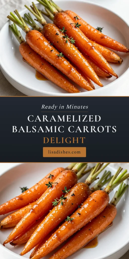 Discover the perfect addition to your meals with these Balsamic Glazed Roasted Carrots! This easy vegetable side dish features a delicious honey balsamic glaze that elevates simple roasted carrots to gourmet status. In just 40 minutes, you can whip up this delightful roasted carrot recipe that your family will love. Save this recipe for your next dinner! #BalsamicGlazedCarrots #EasyVegetableSideDish #OvenRoastedCarrots #RoastedCarrotRecipe
