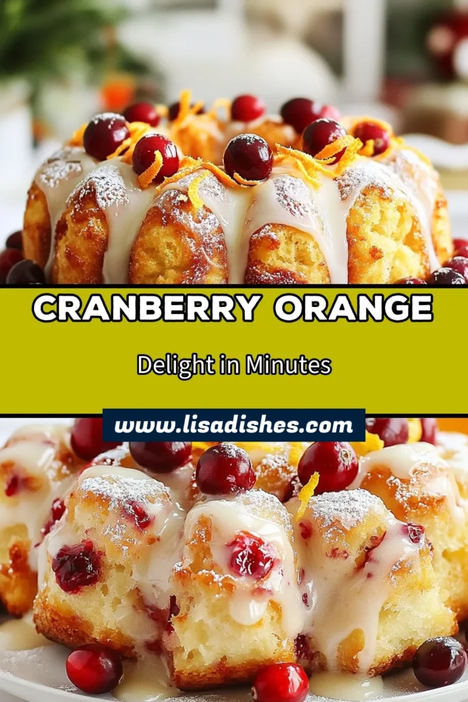 Indulge in the festive flavor of Cranberry Orange Monkey Bread, the perfect easy monkey bread recipe for your holiday gatherings! This delightful dessert combines flaky biscuit dough with tart cranberries and zesty orange for a delicious twist on traditional monkey bread. Ideal for sharing, this holiday dessert recipe is quick to make and sure to impress. Save this recipe and bring warmth to your celebrations! #CranberryOrangeMonkeyBread #EasyMonkeyBread #HolidayDessertRecipes #BiscuitDoughRecipes